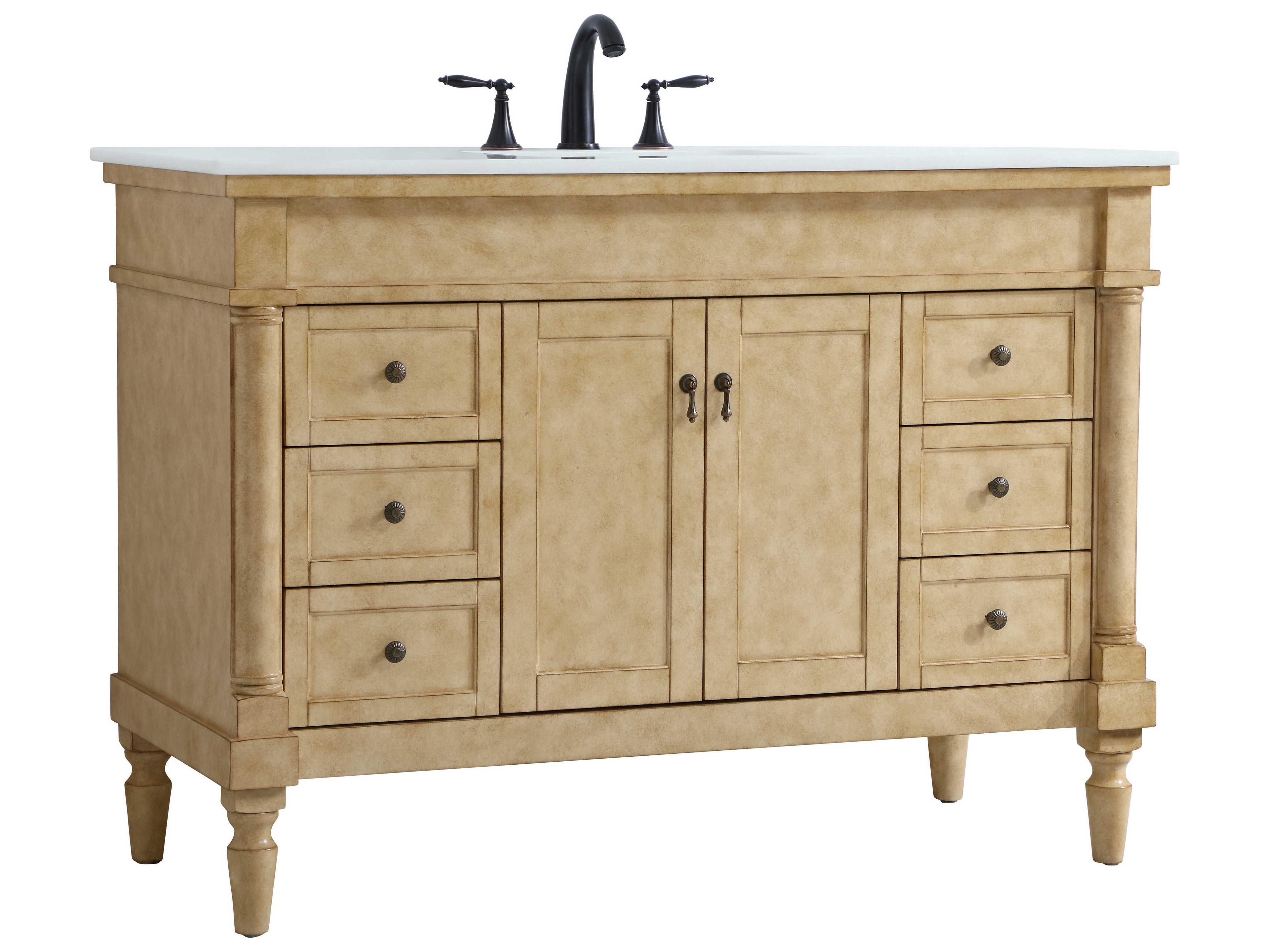 Elegant Lighting Lexington Antique Beige 48" Vanity