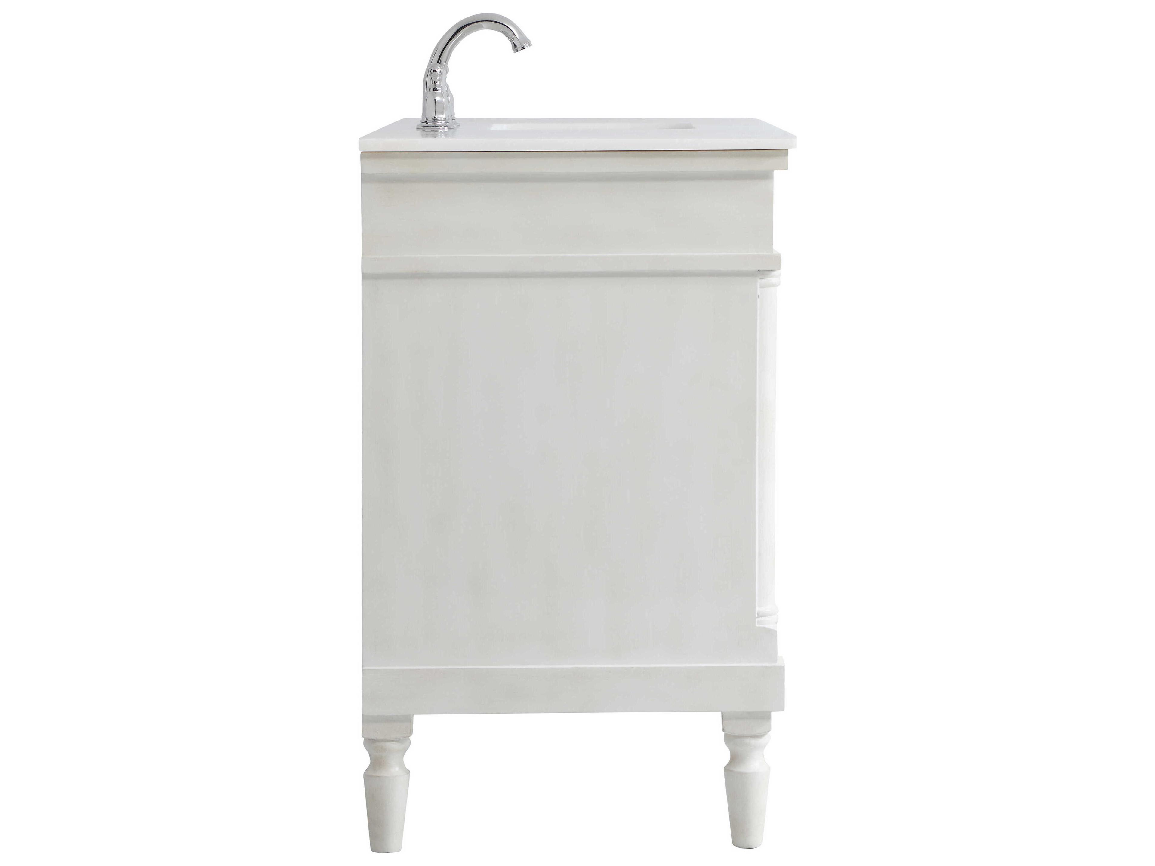 Elegant Lighting Lexington Antique White 48" Vanity