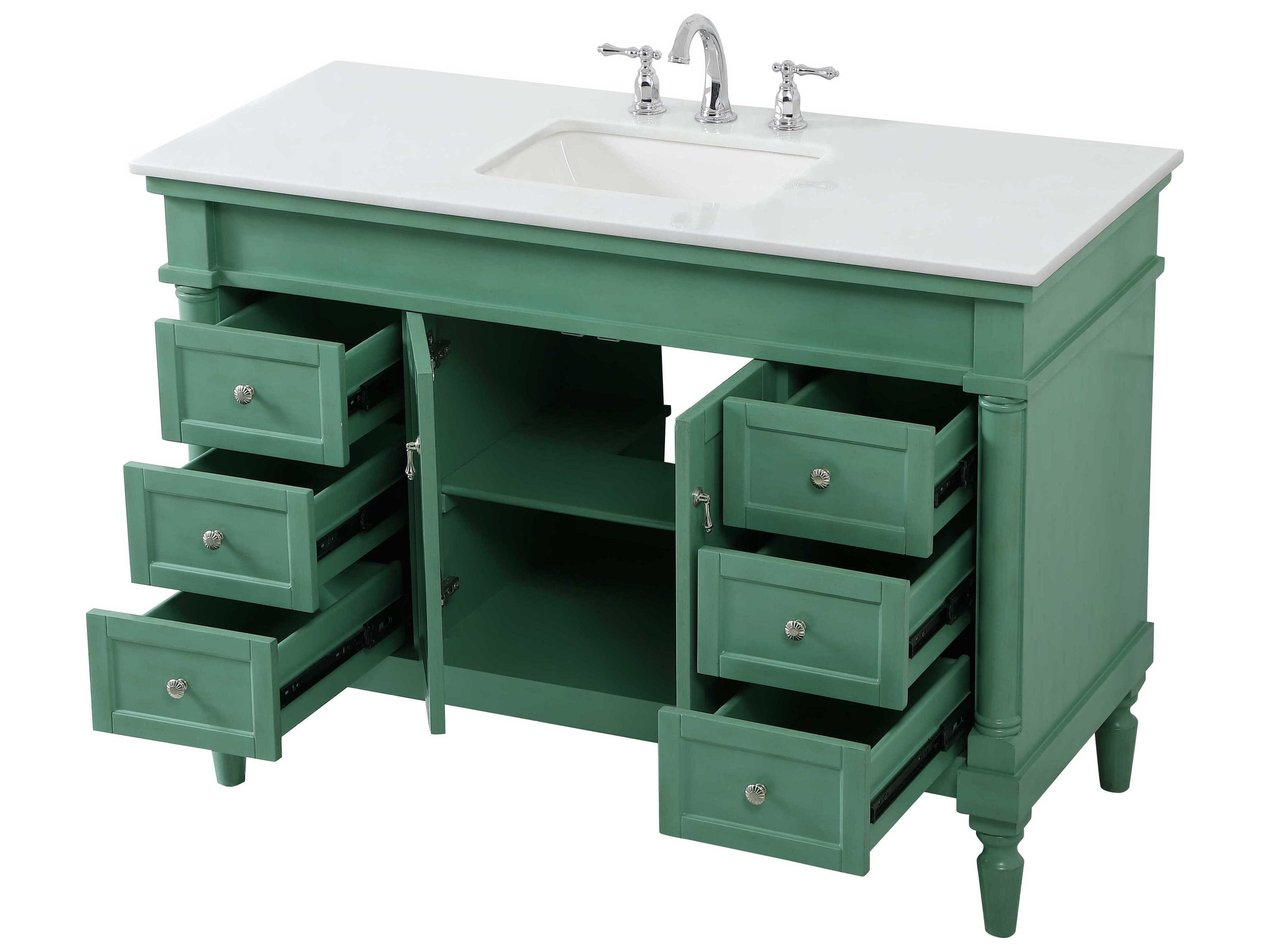 Elegant Lighting Lexington Vintage Mint 48" Vanity