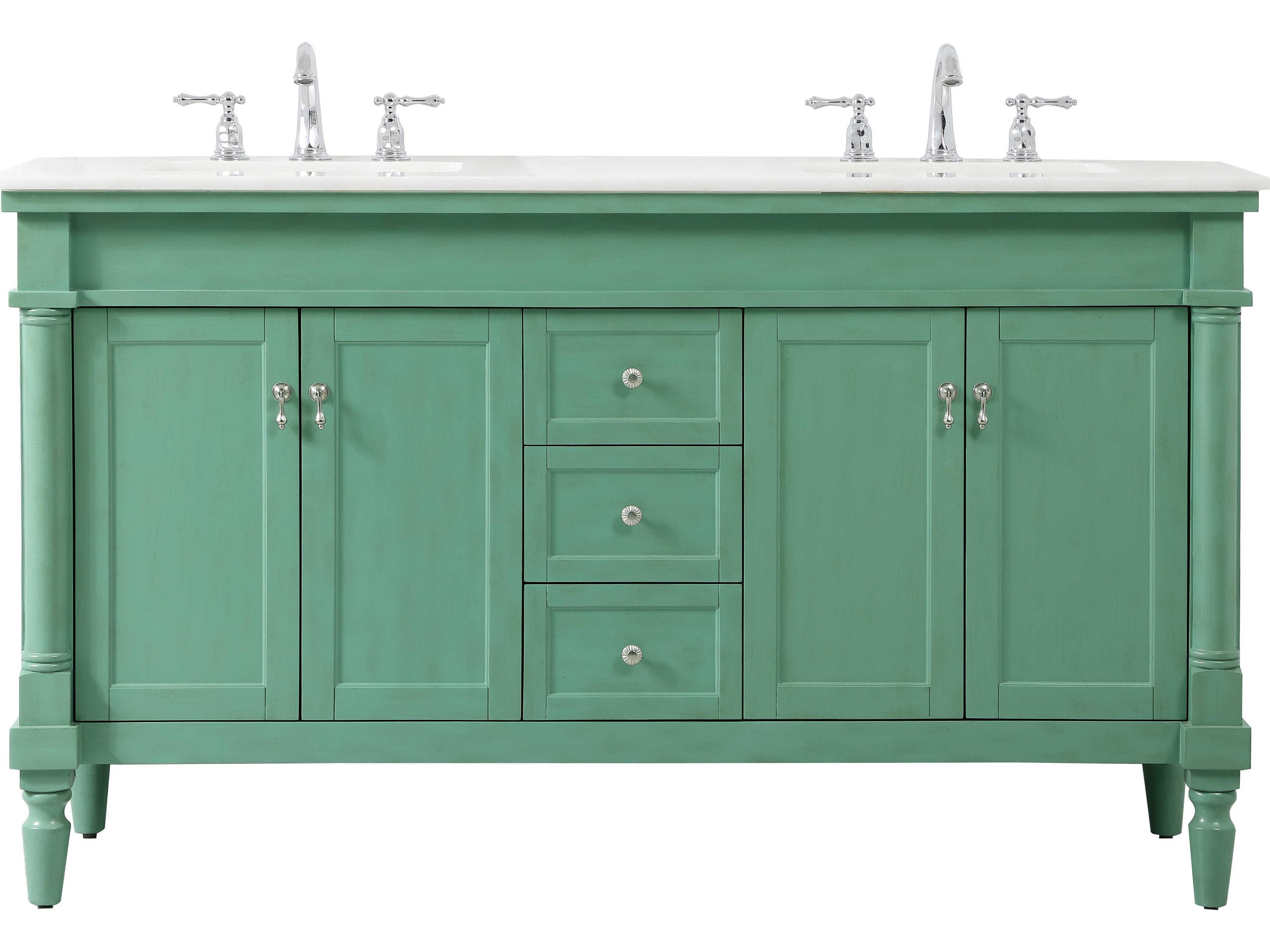 Elegant Lighting Lexington Vintage Mint 60" Vanity