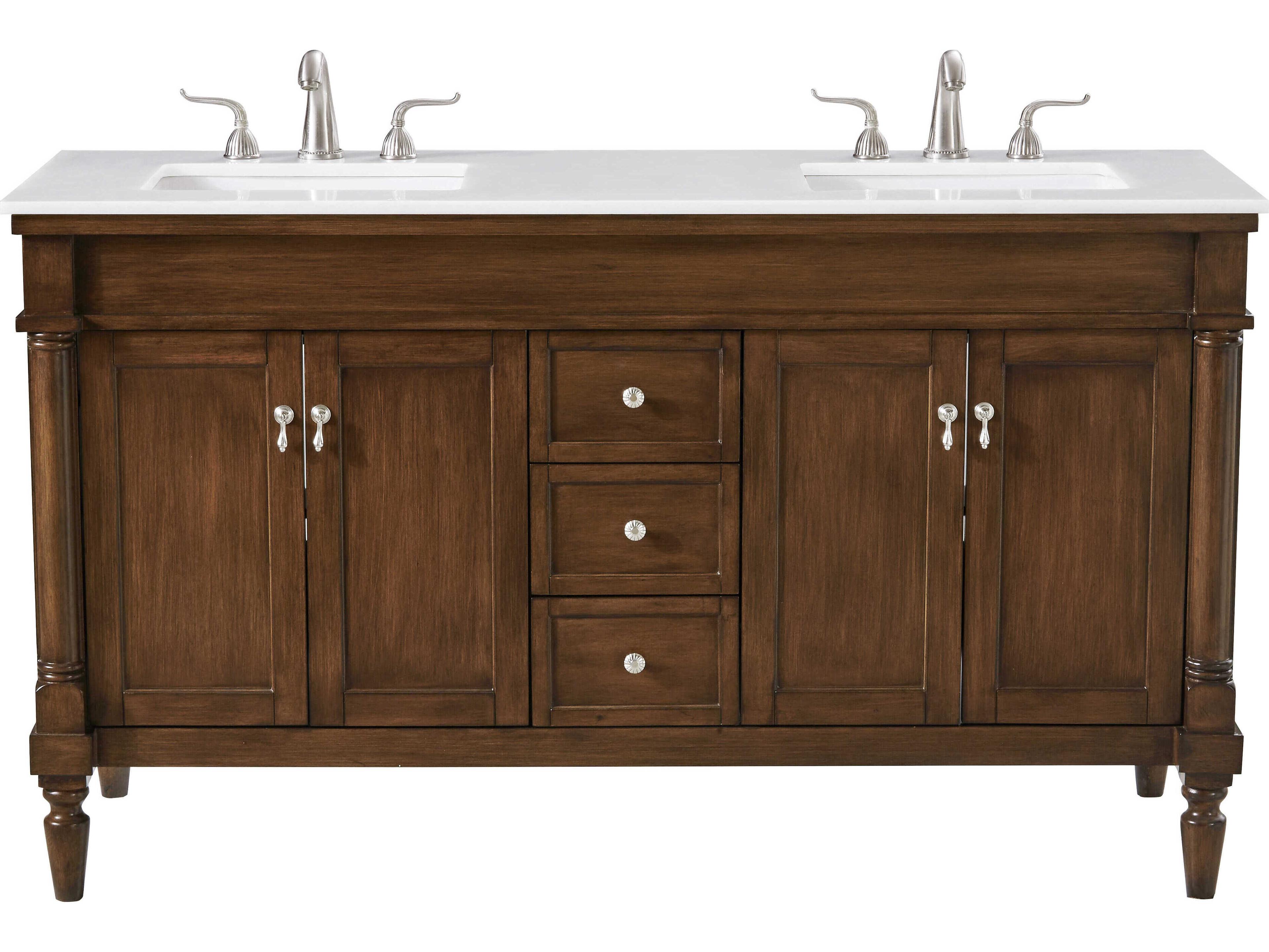 Elegant Lighting Lexington 60" Walnut Vanity