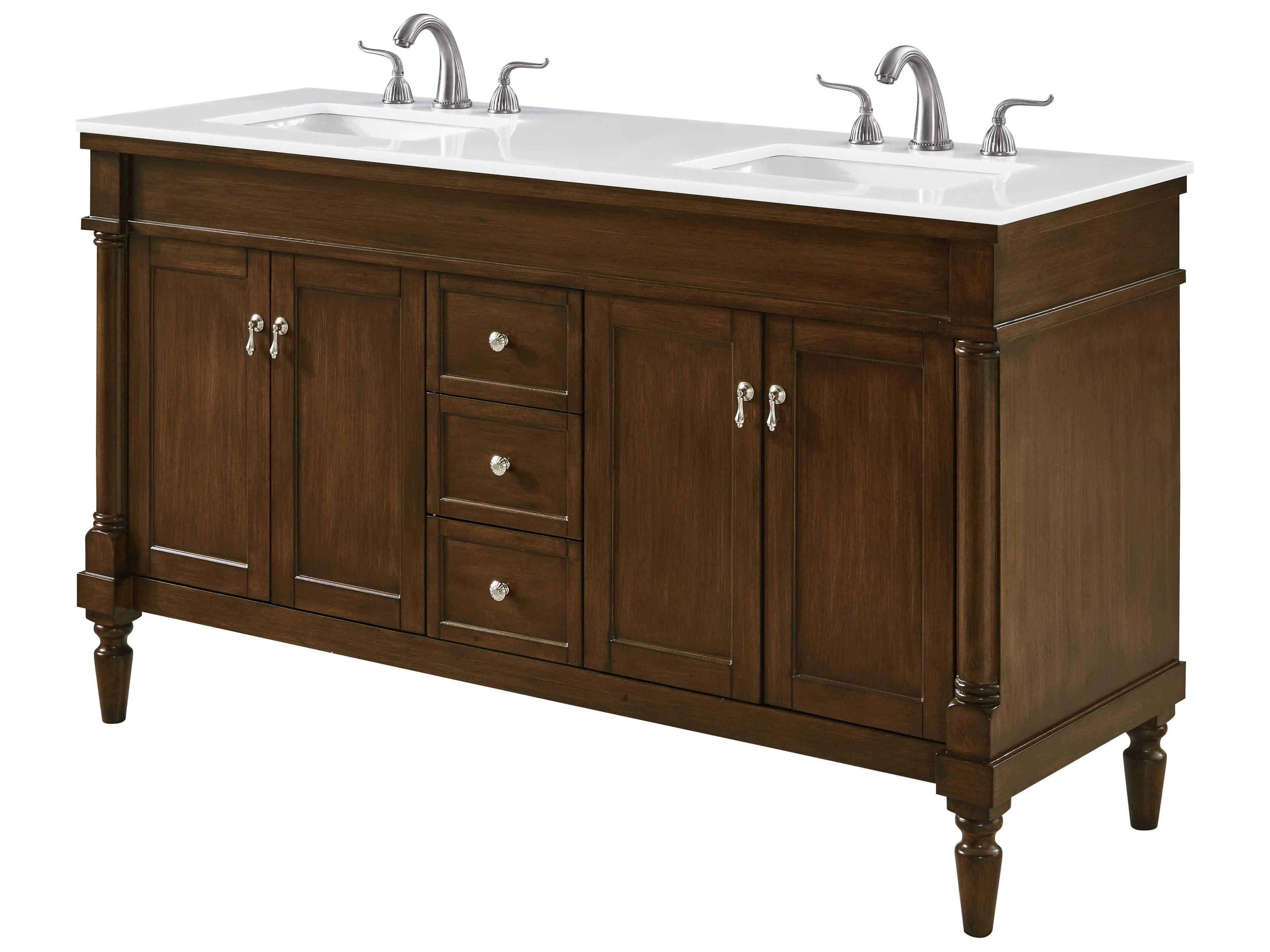 Elegant Lighting Lexington 60" Walnut Vanity