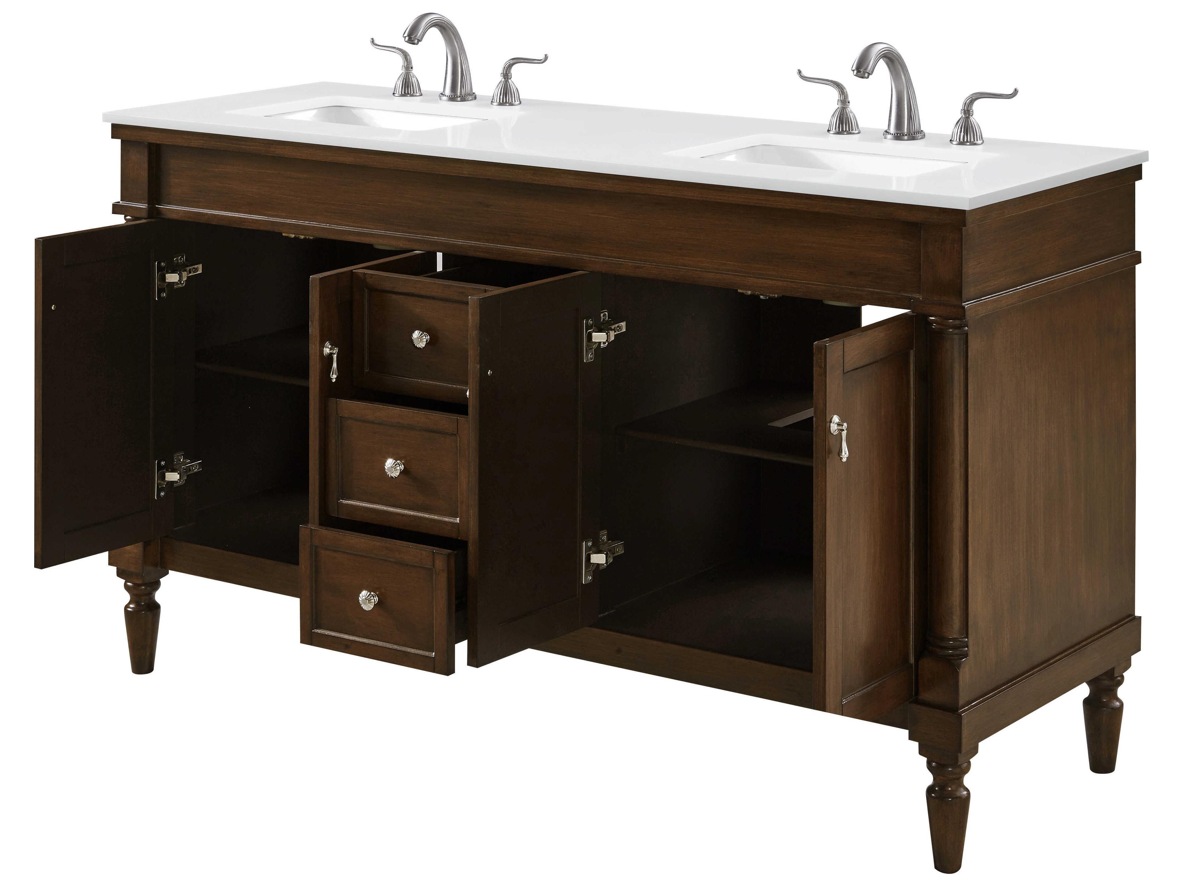 Elegant Lighting Lexington 60" Walnut Vanity