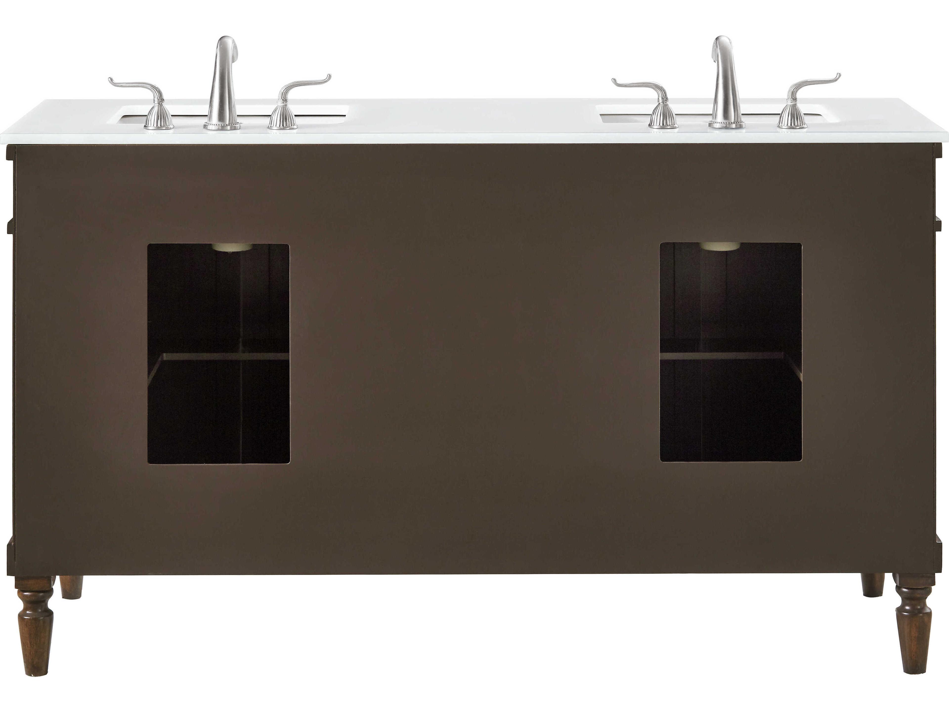 Elegant Lighting Lexington 60" Walnut Vanity