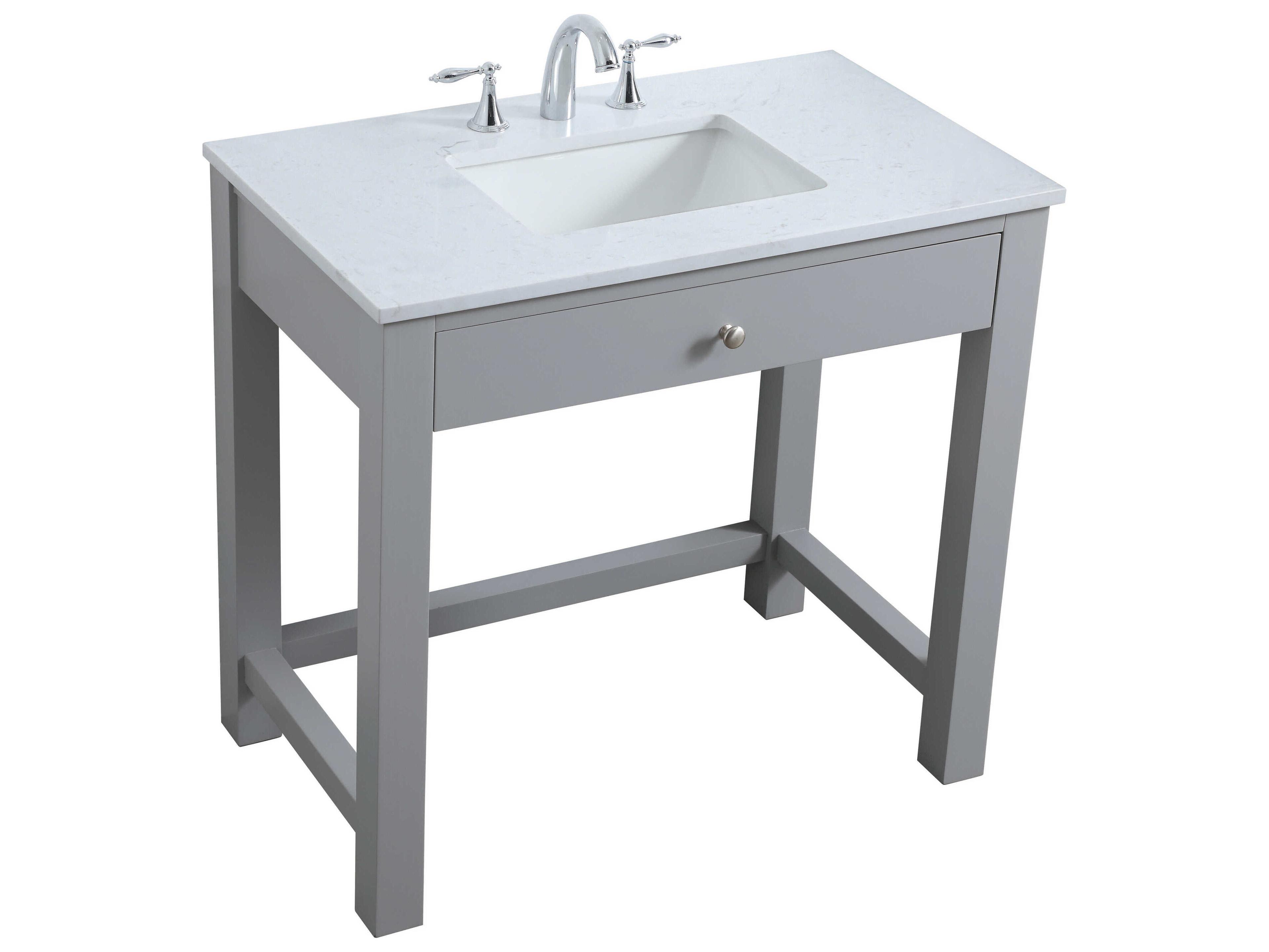 Elegant Lighting Hudson Grey ADA Compliant Vanity