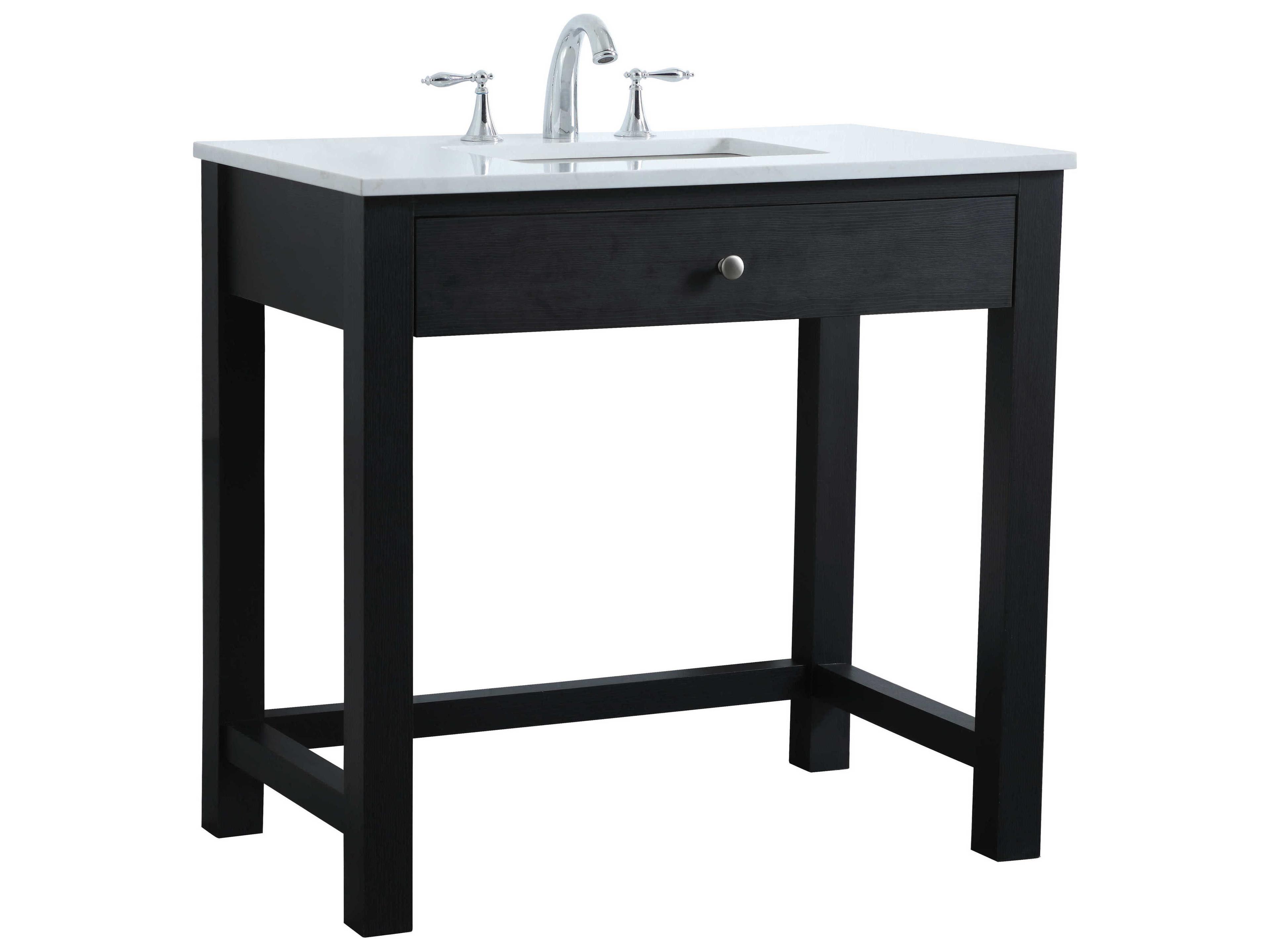 Elegant Lighting Hudson Black ADA Compliant Vanity