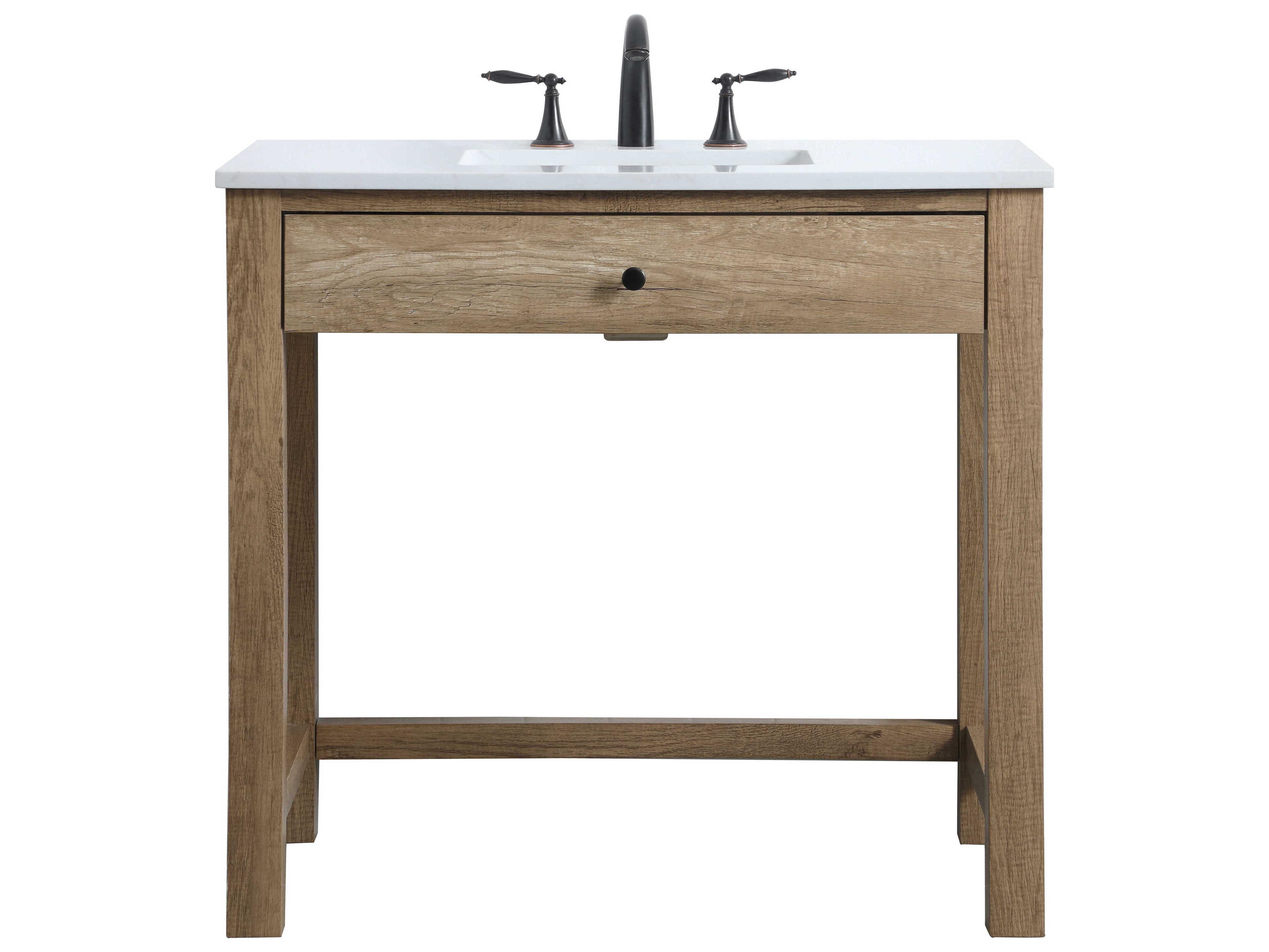 Elegant Lighting Hudson Natural Oak ADA Compliant Vanity