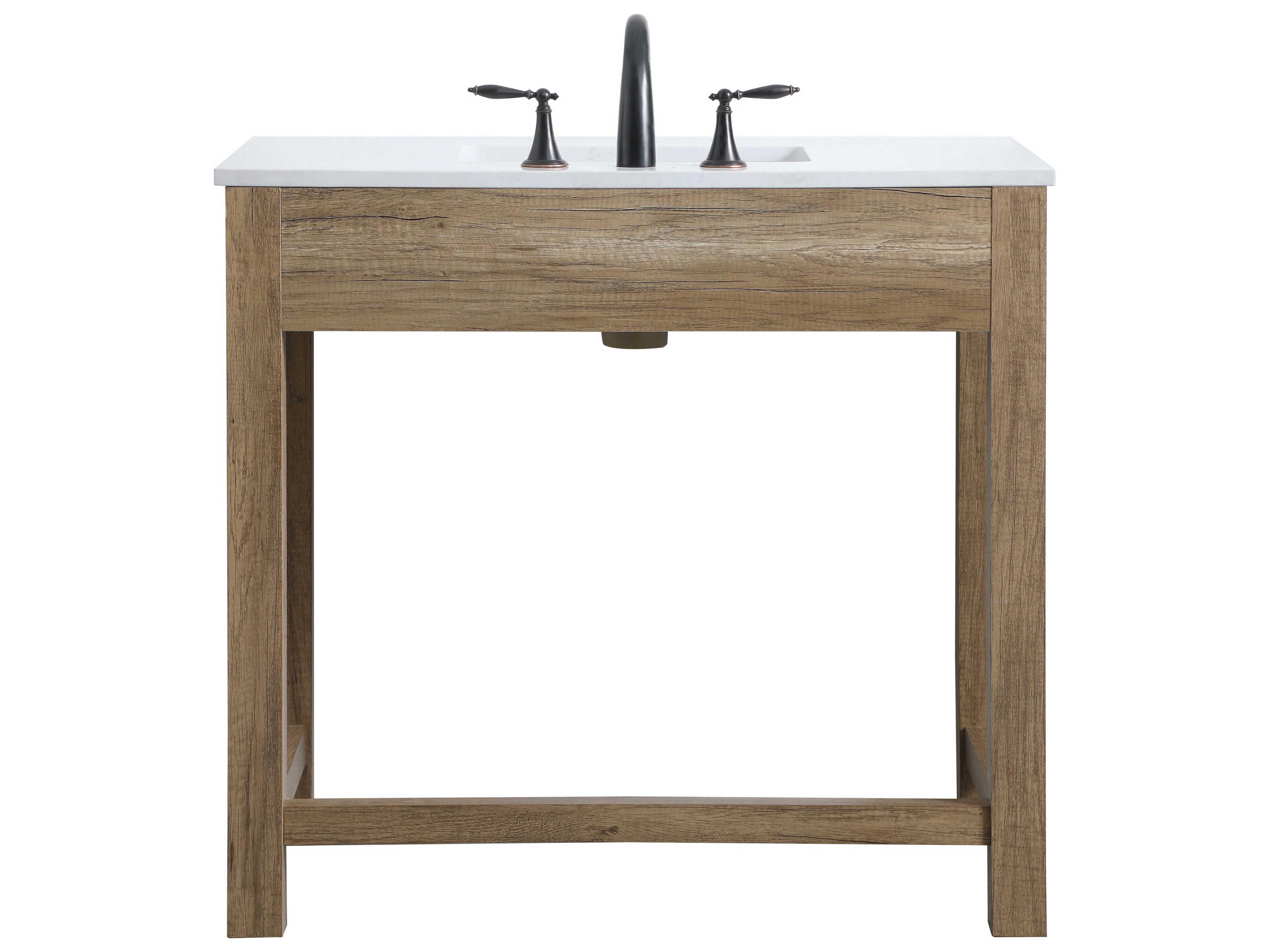 Elegant Lighting Hudson Natural Oak ADA Compliant Vanity