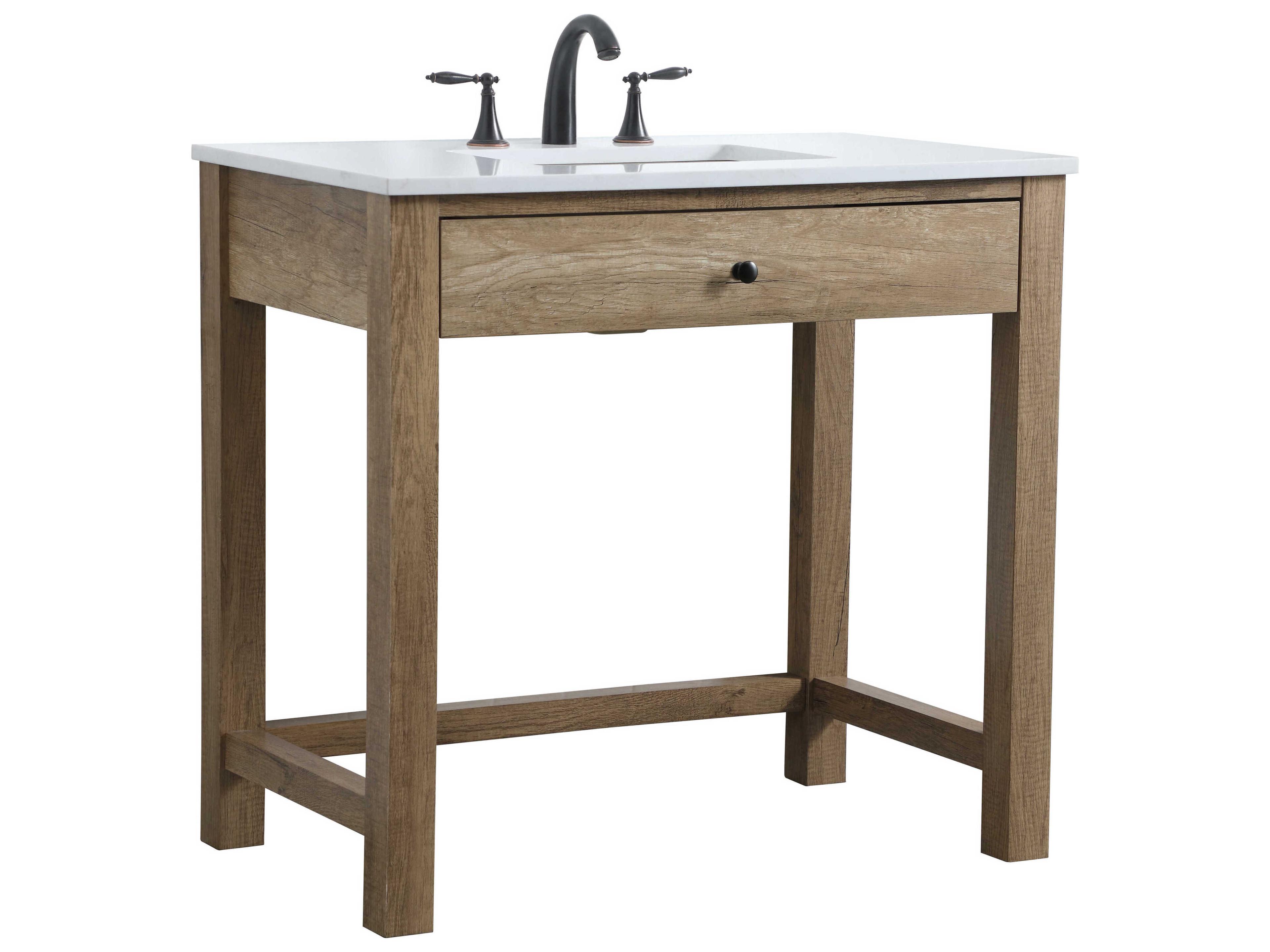 Elegant Lighting Hudson Natural Oak ADA Compliant Vanity