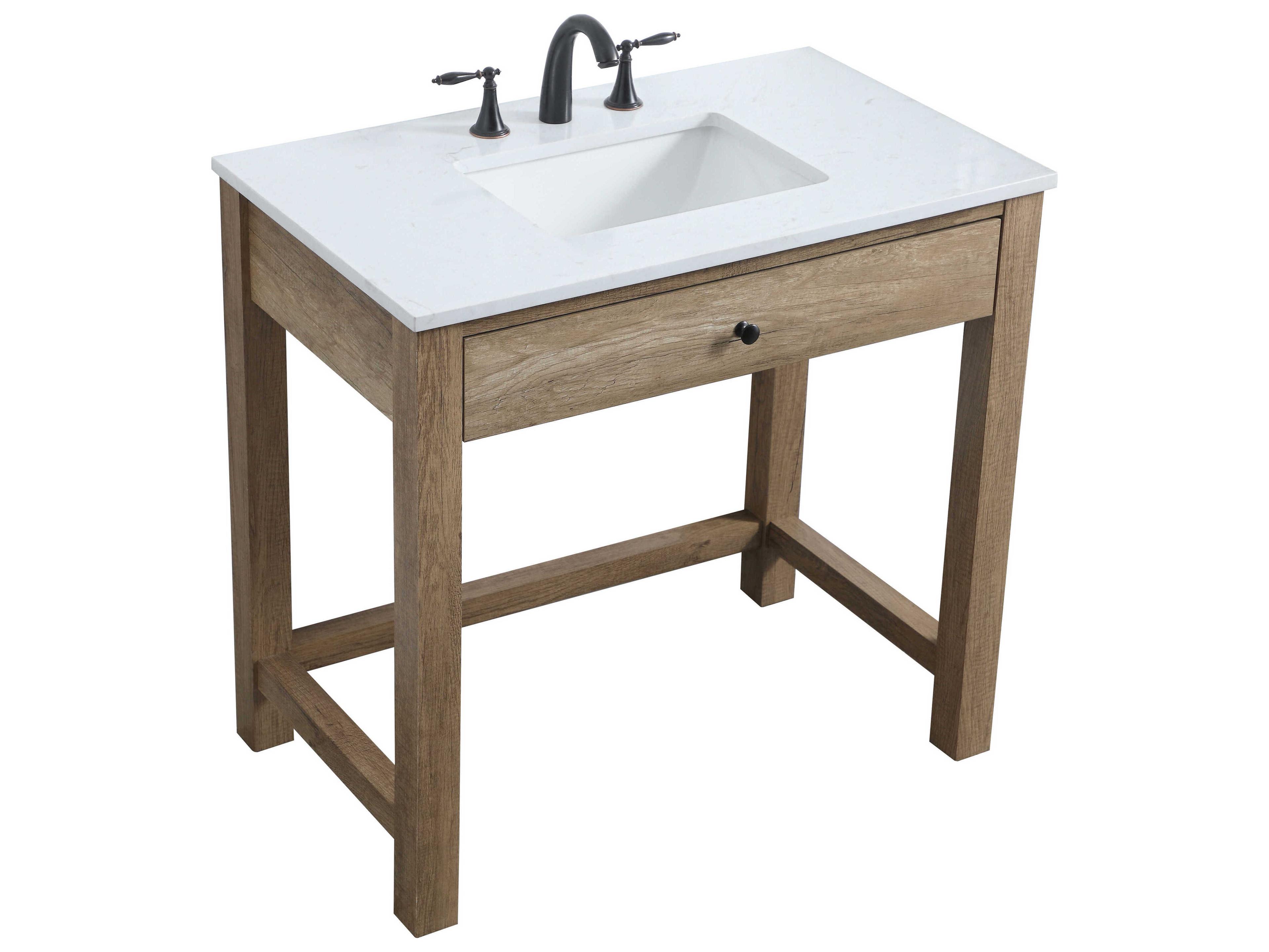 Elegant Lighting Hudson Natural Oak ADA Compliant Vanity