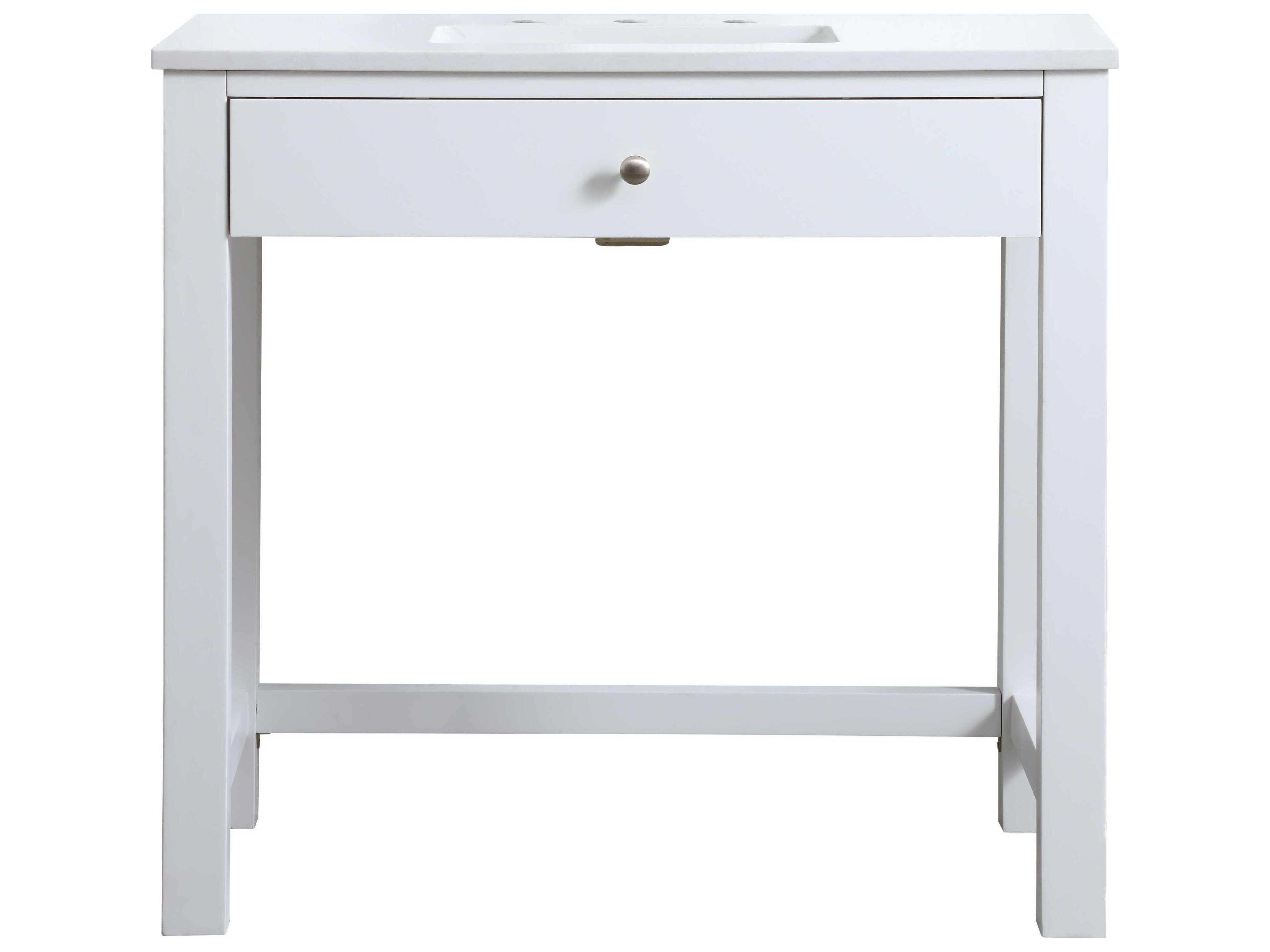 Elegant Lighting Hudson White ADA Compliant Vanity