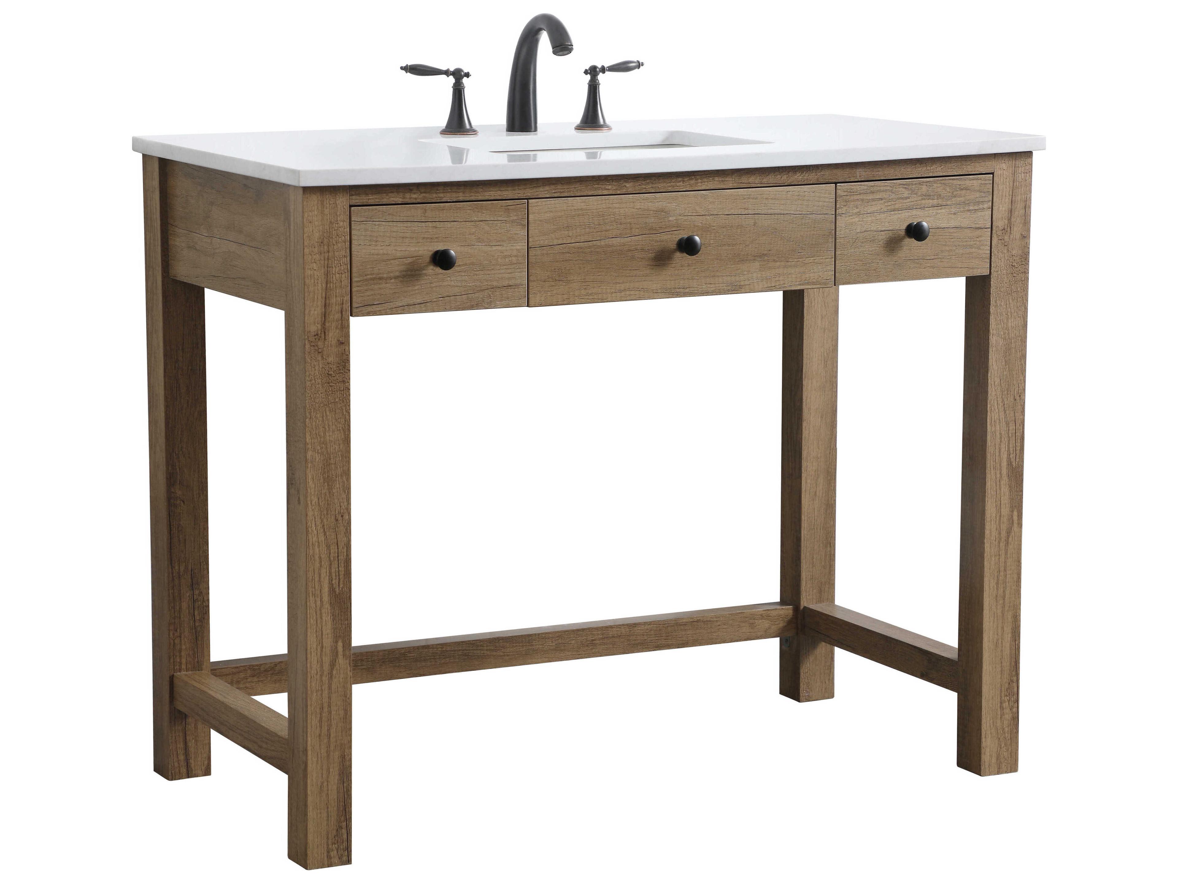 Elegant Lighting Hudson Natural Oak ADA Compliant Vanity