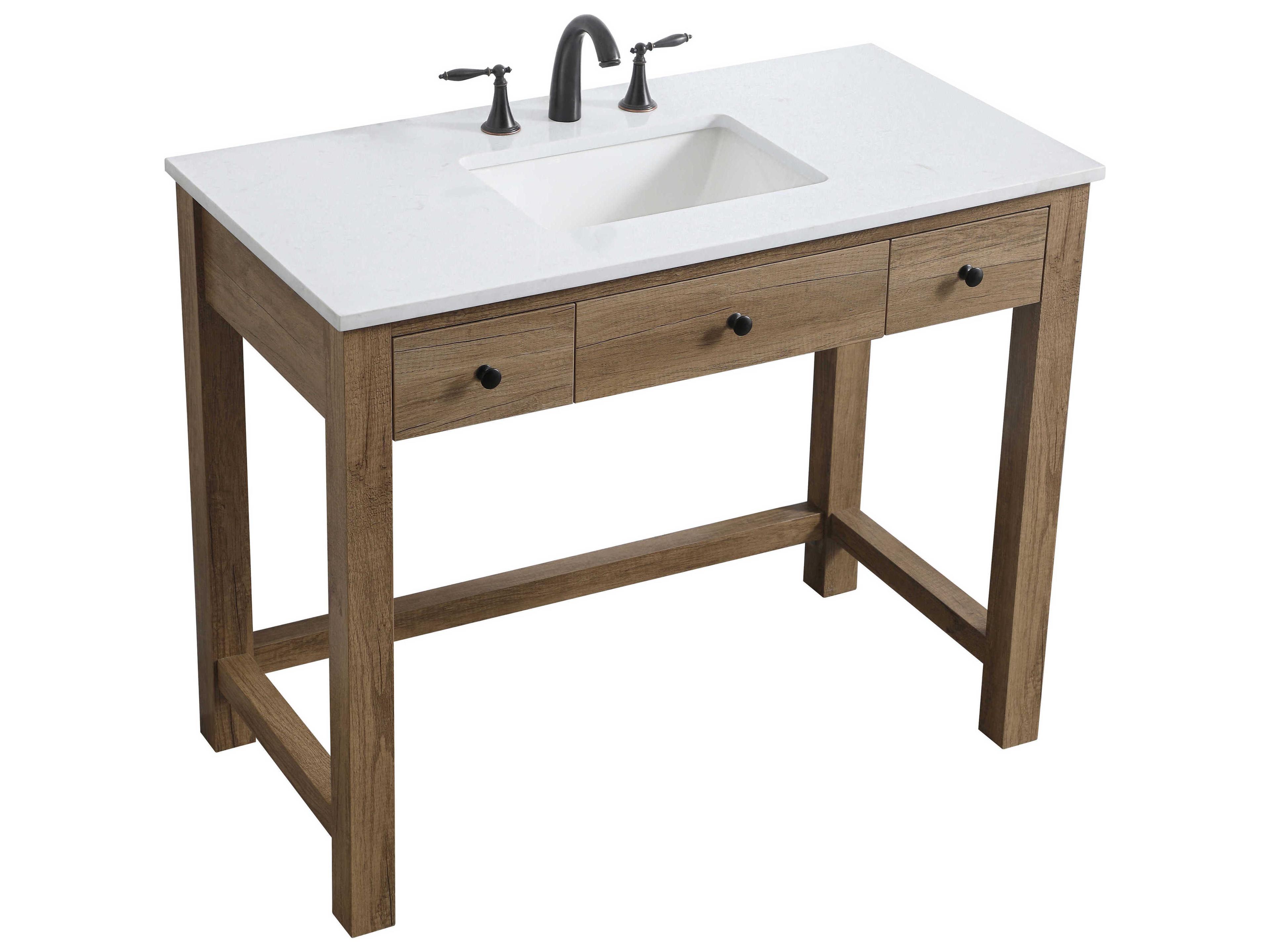 Elegant Lighting Hudson Natural Oak ADA Compliant Vanity