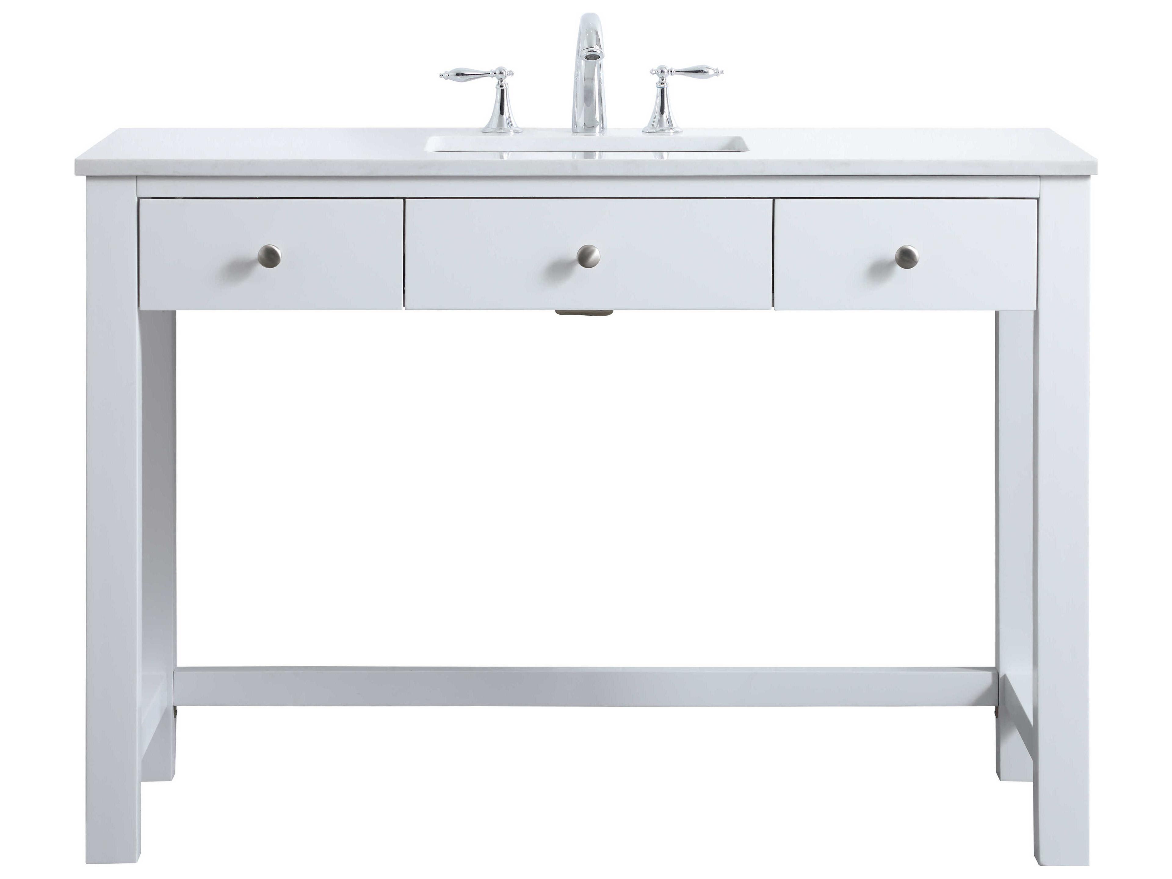 Elegant Lighting Hudson White ADA Compliant Vanity