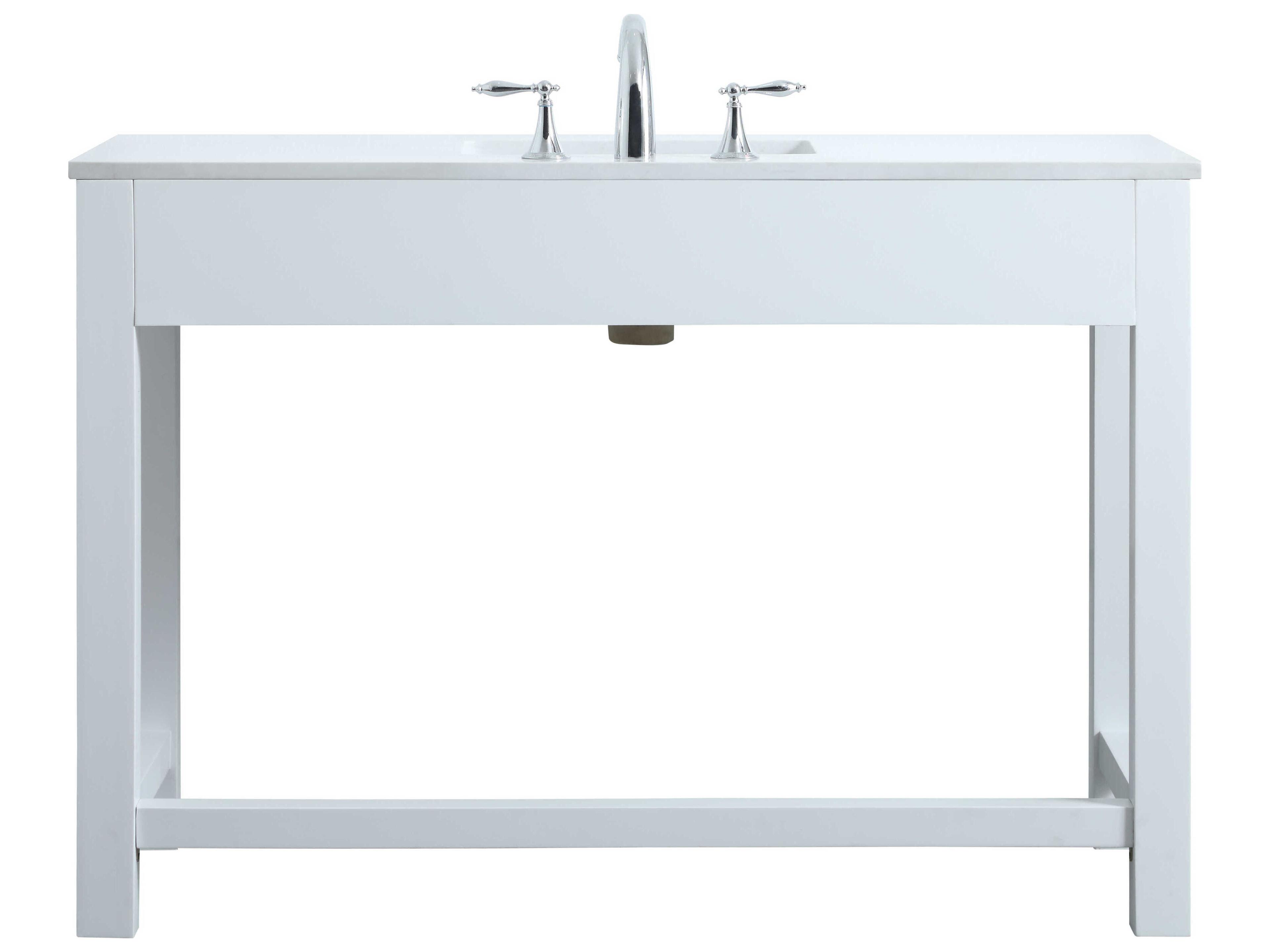 Elegant Lighting Hudson White ADA Compliant Vanity