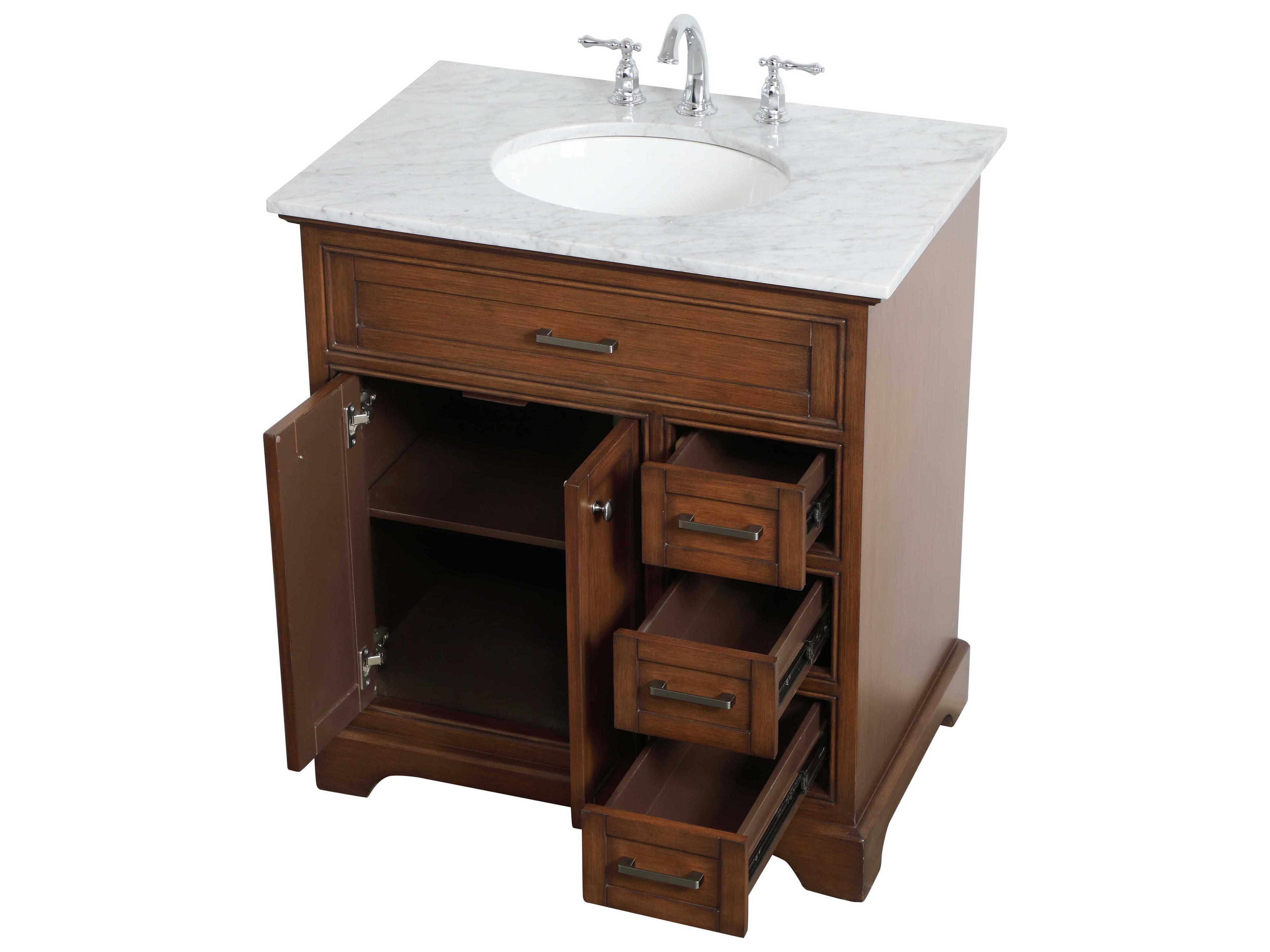 Elegant Lighting Americana Teak 32" Vanity