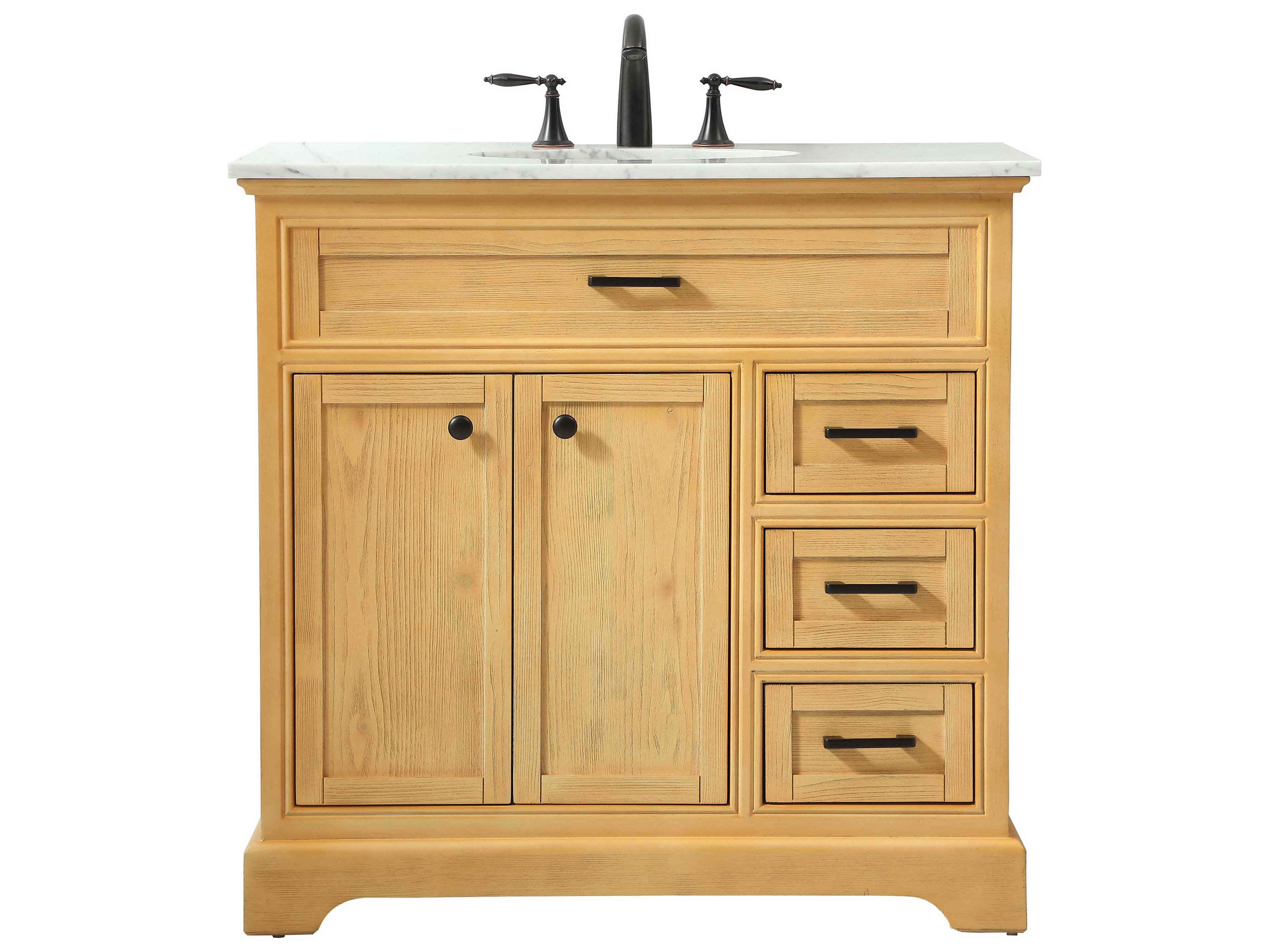 Elegant Lighting Americana Natural Wood 36" Vanity
