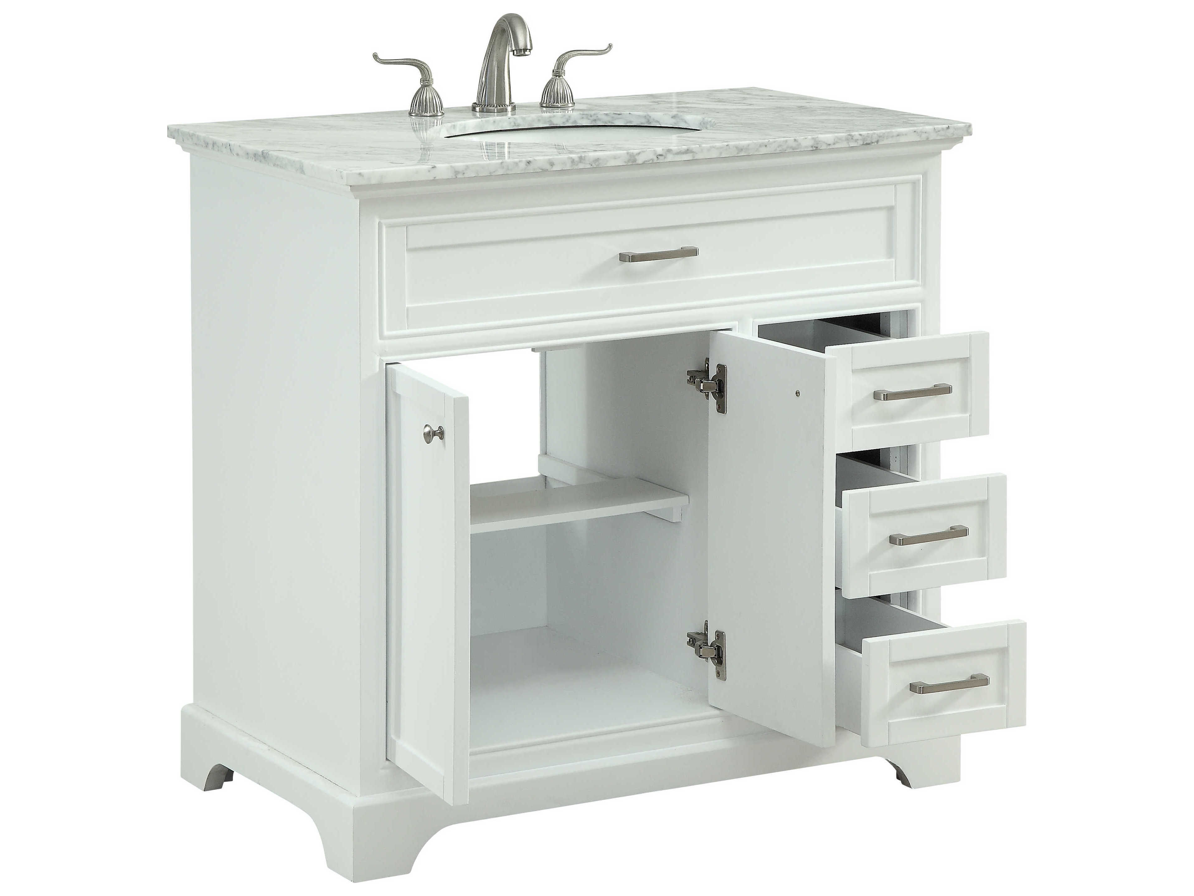 Elegant Lighting Americana White 36" Vanity