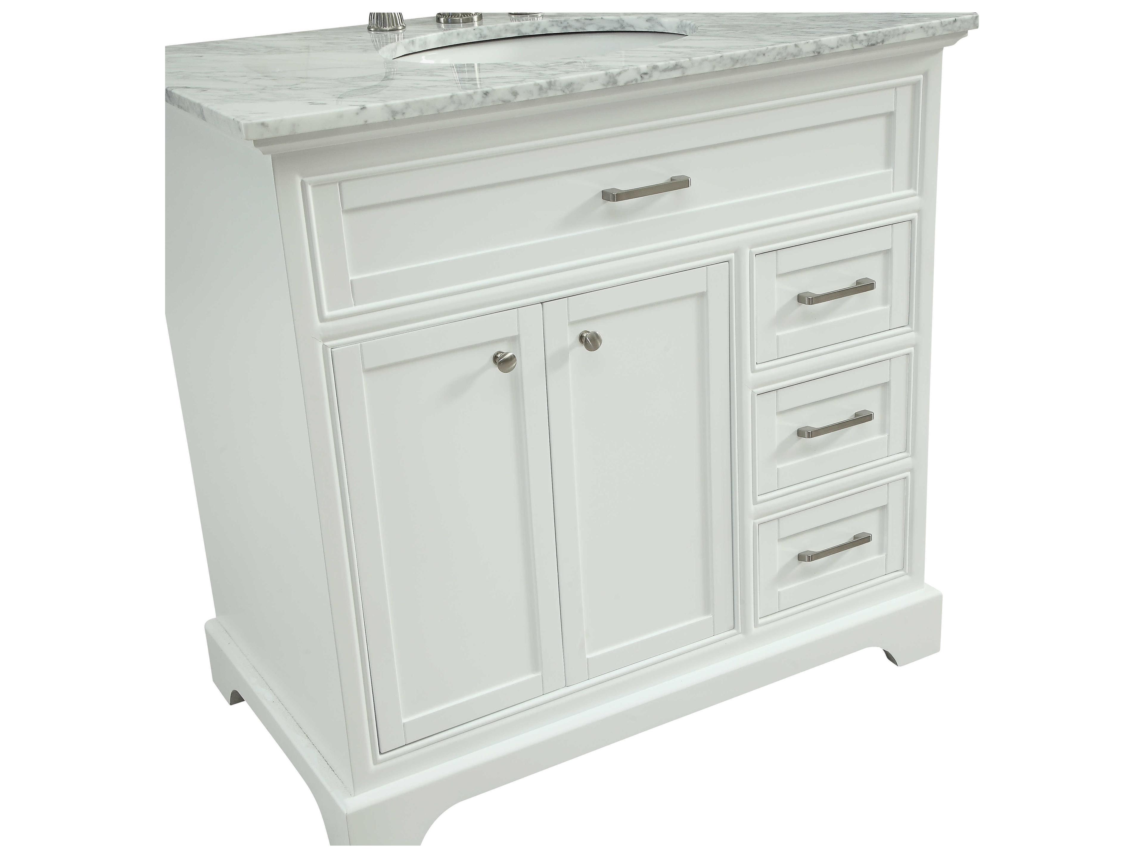 Elegant Lighting Americana White 36" Vanity