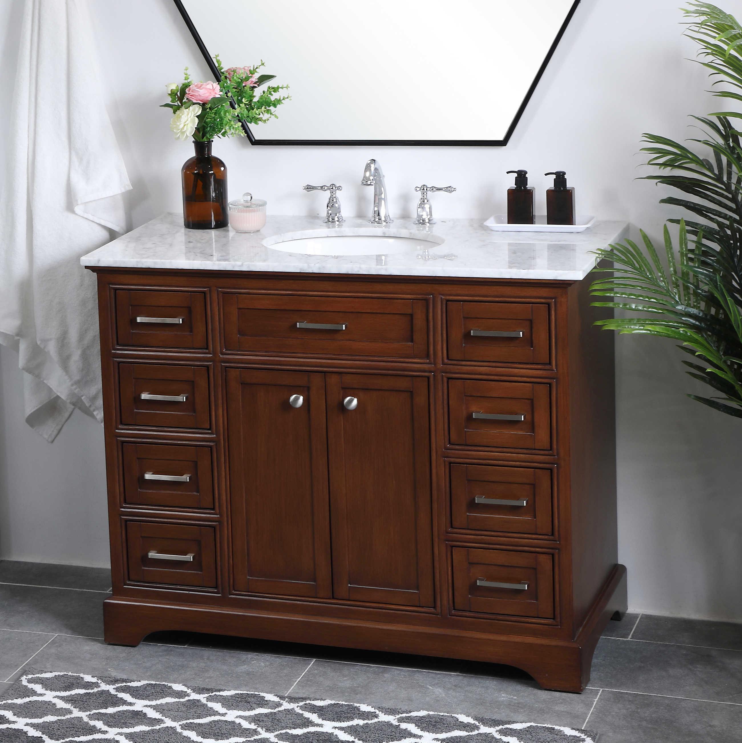 Elegant Lighting Americana Teak 42" Vanity