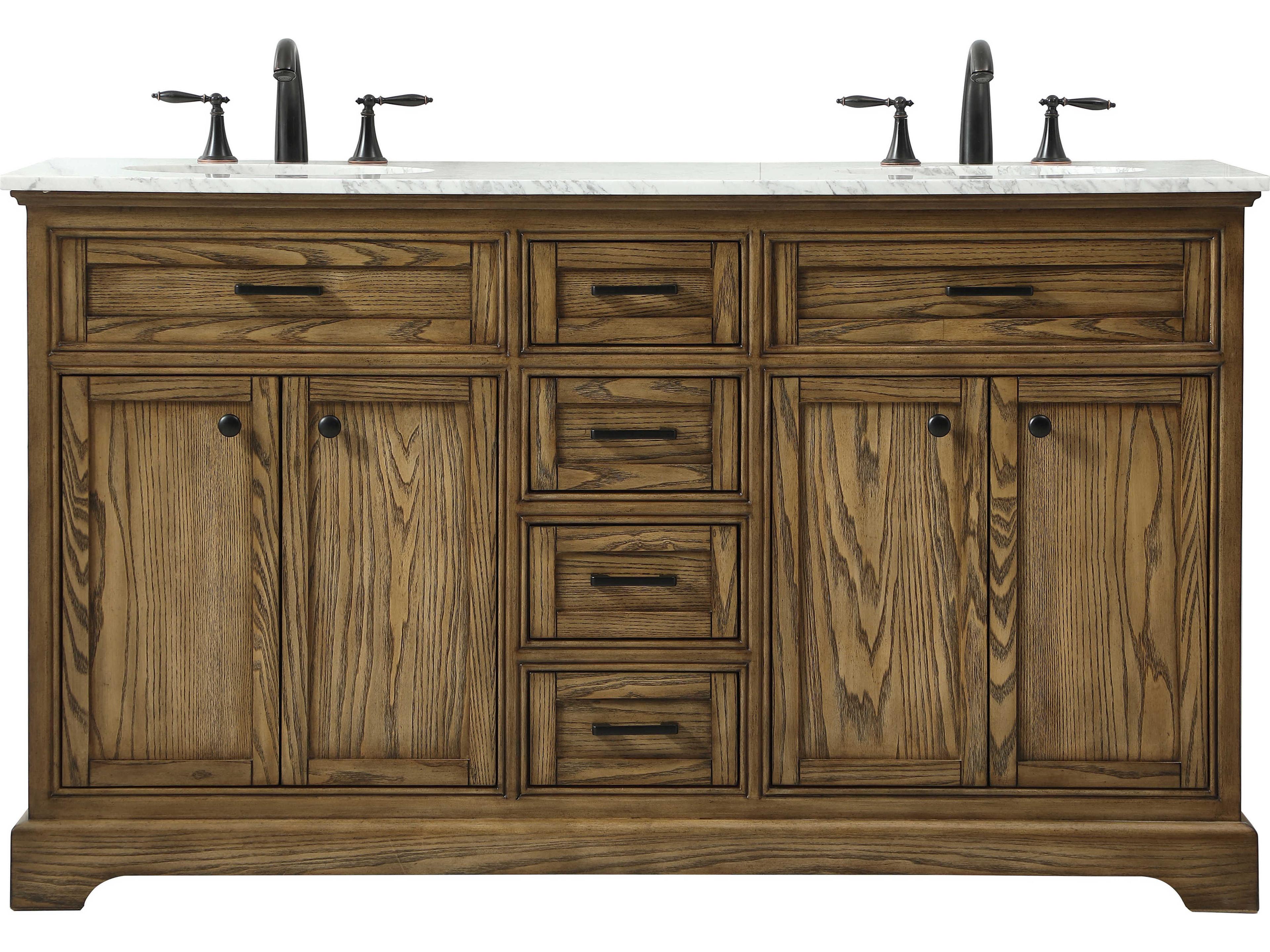 Elegant Lighting Americana Driftwood 60" Vanity