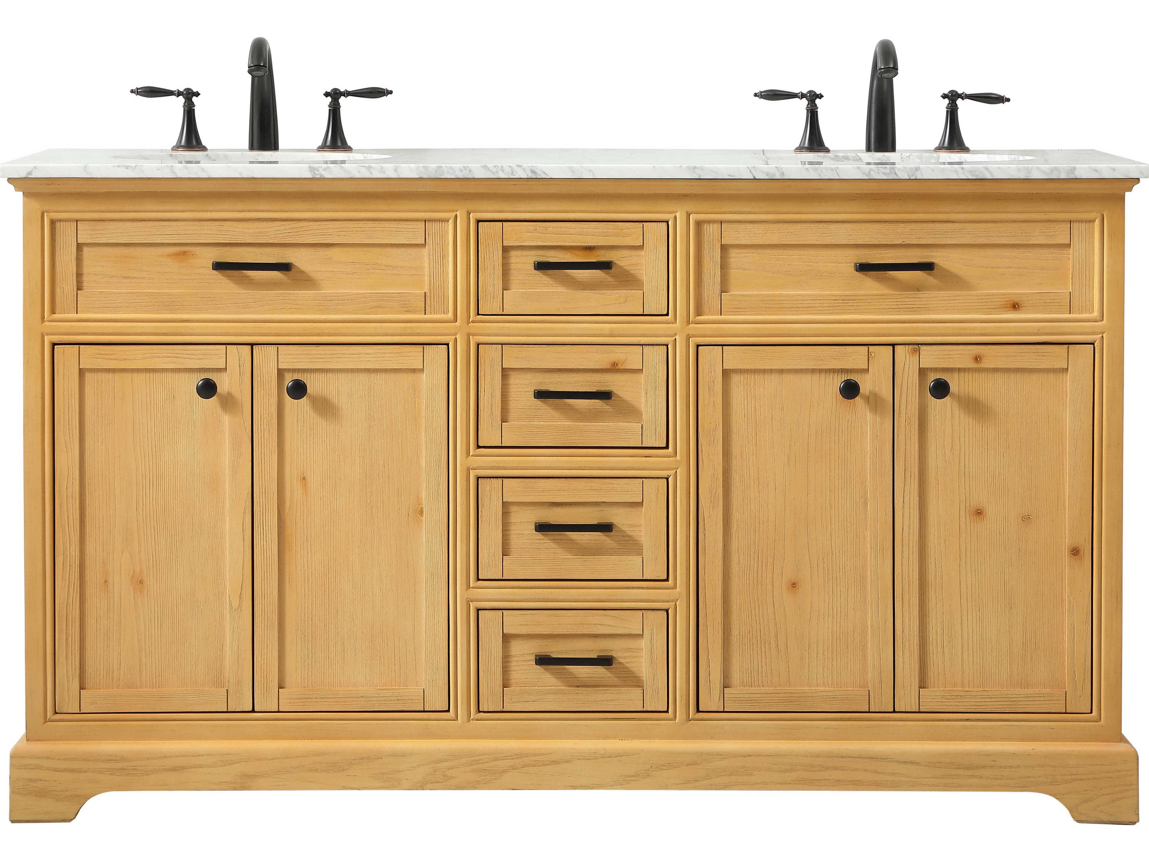 Elegant Lighting Americana Natural Wood 60" Vanity