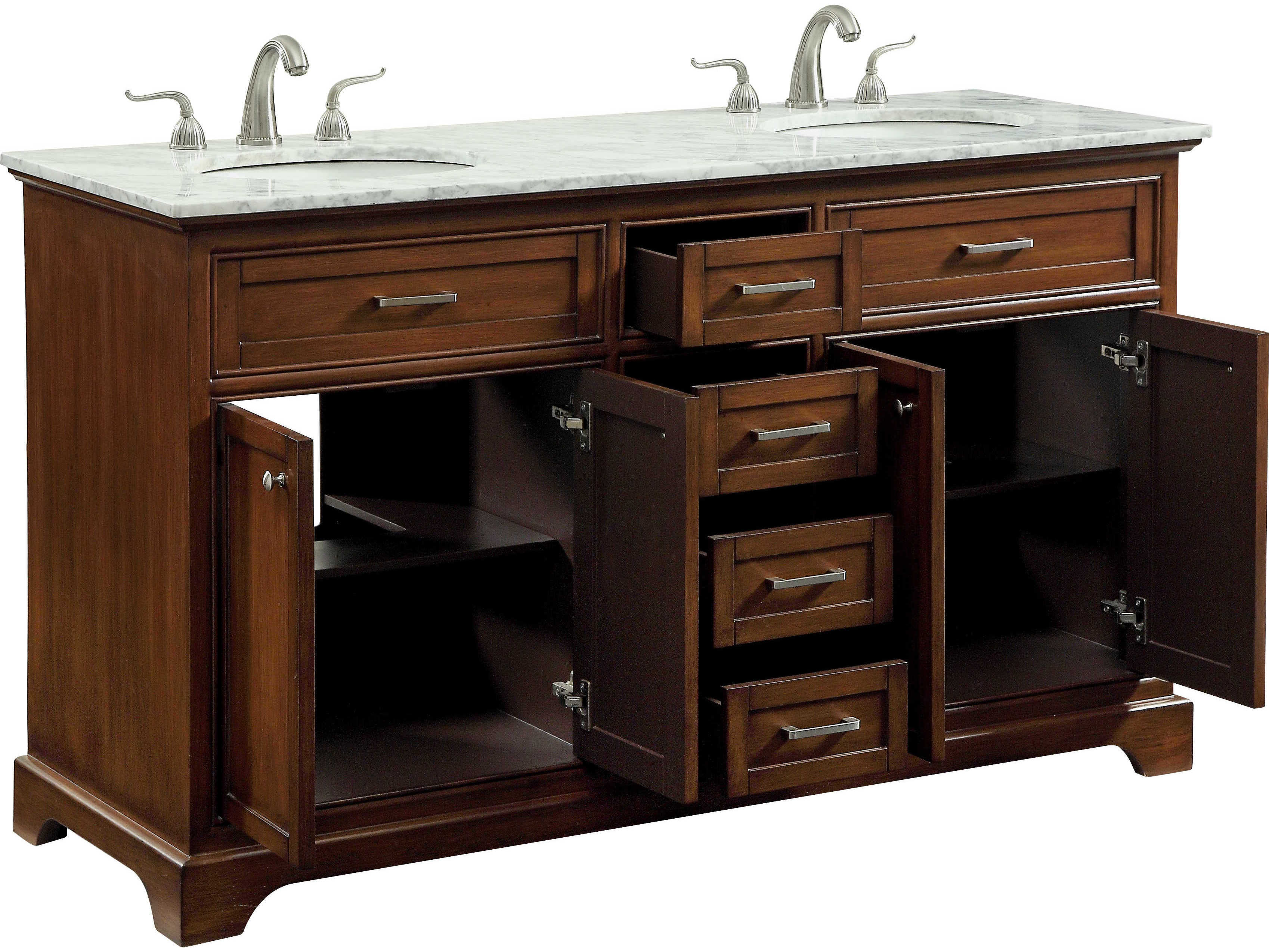 Elegant Lighting Americana Teak 60" Vanity