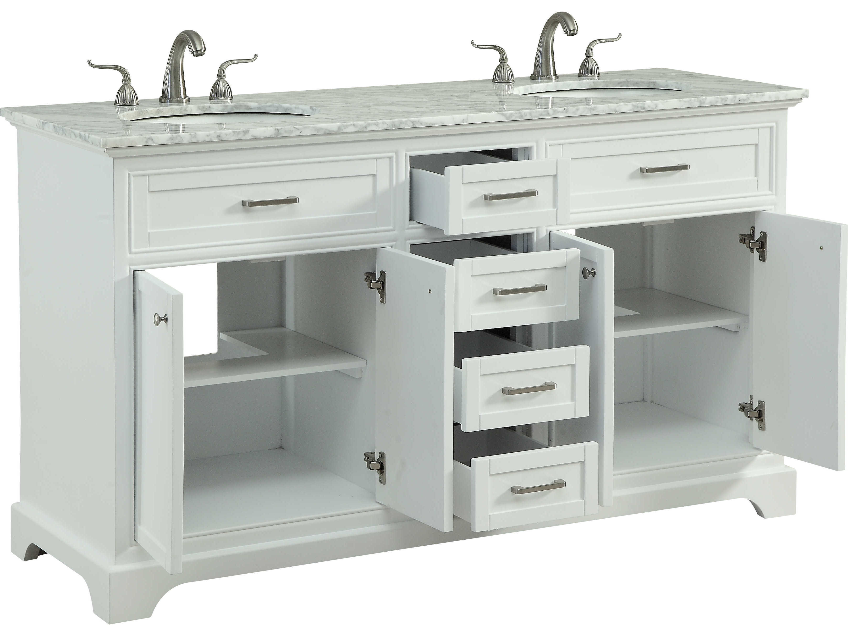 Elegant Lighting Americana White 60" Vanity