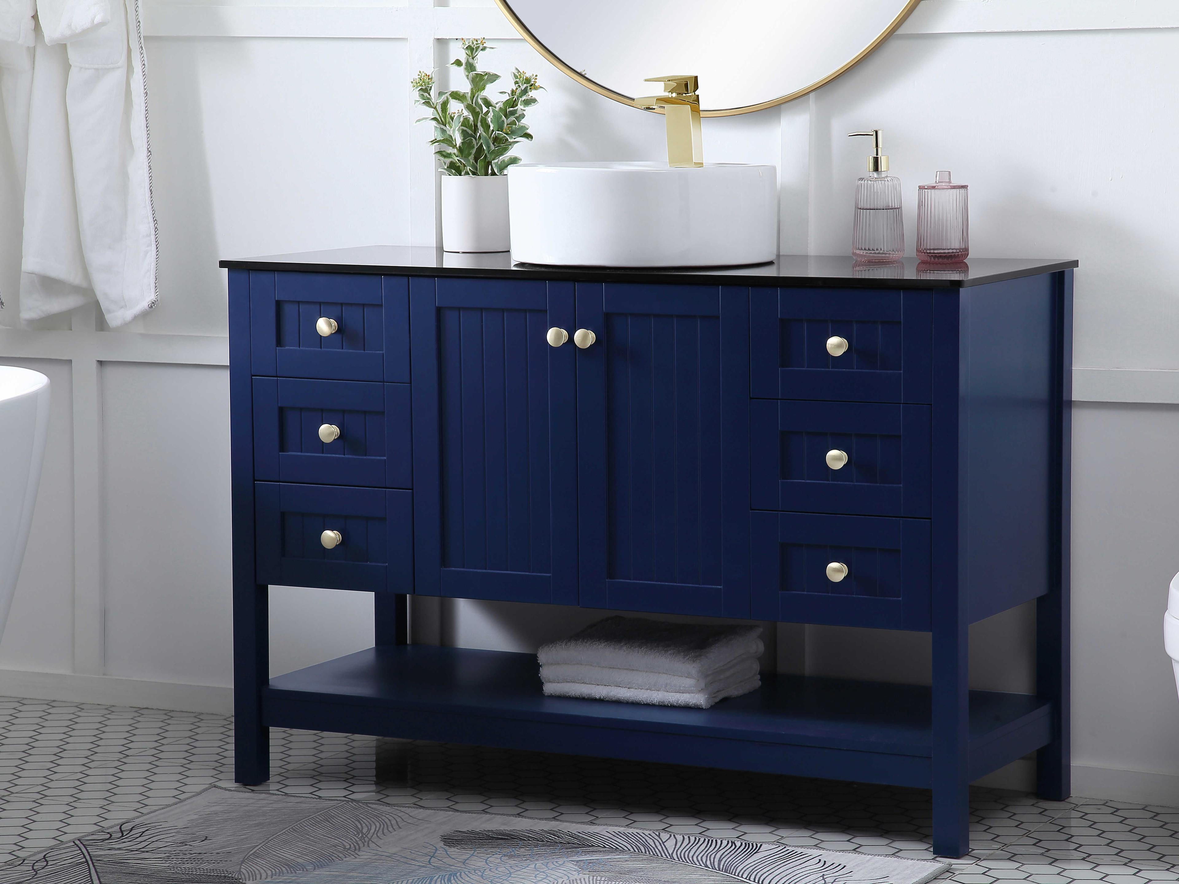 Elegant Lighting Ralph Blue 48" Vanity
