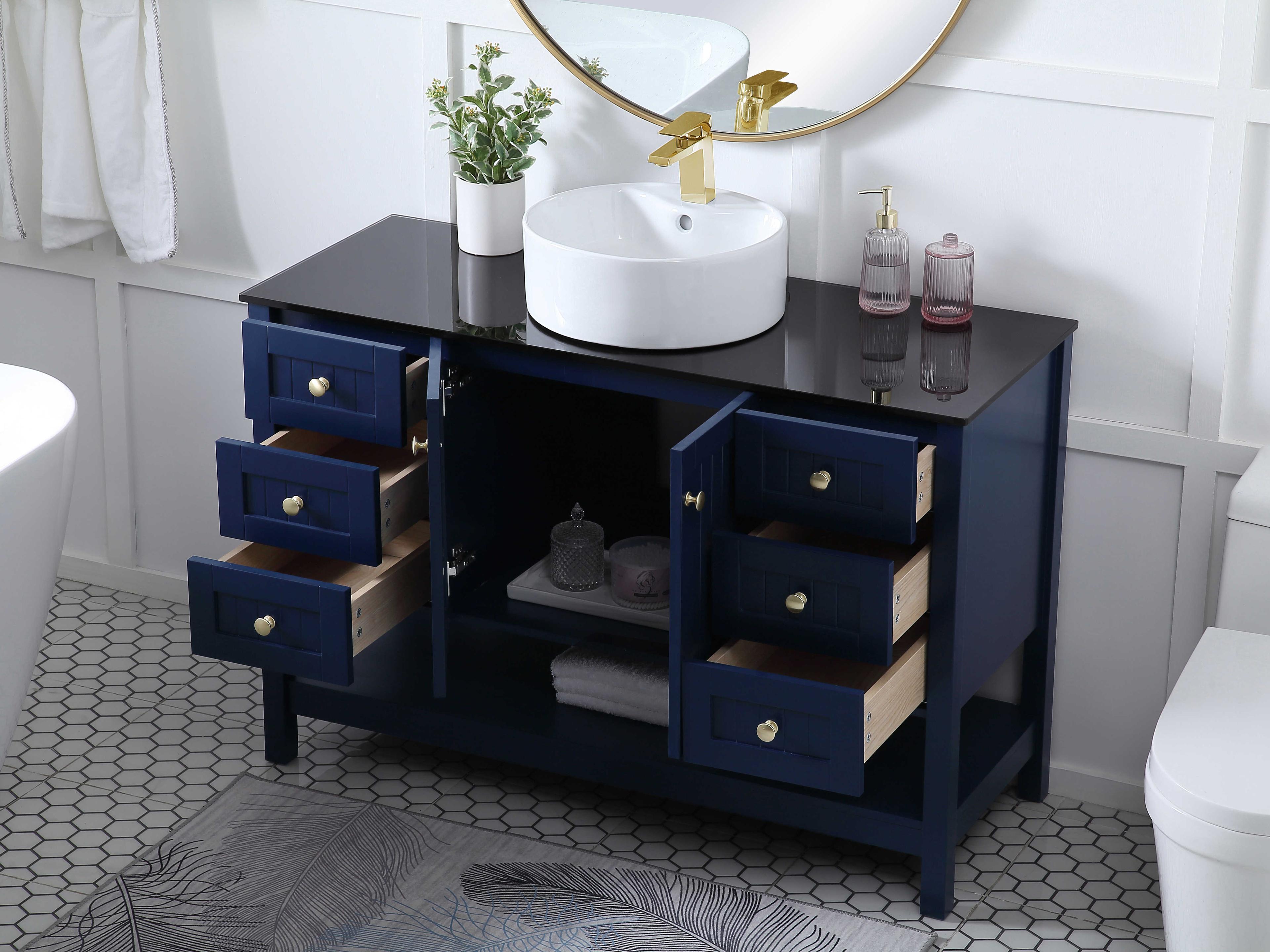 Elegant Lighting Ralph Blue 48" Vanity