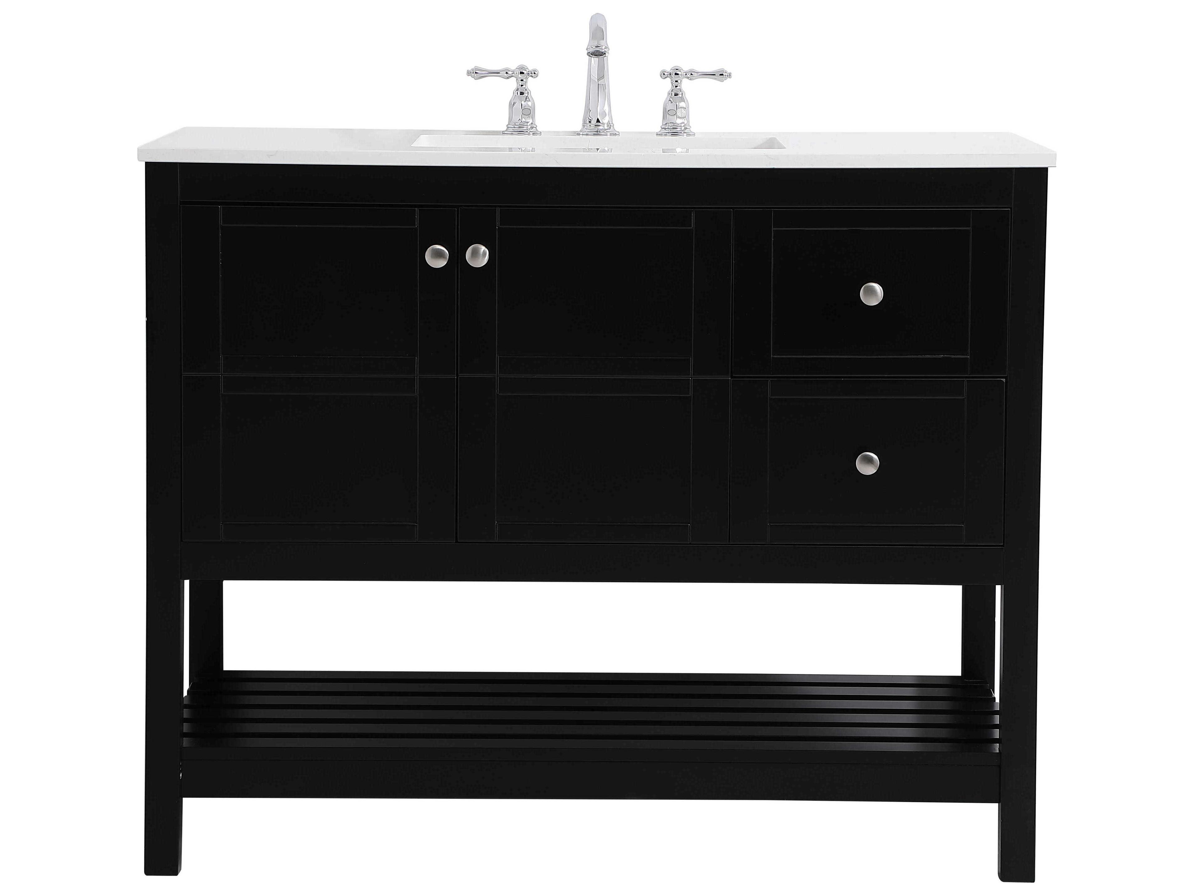 Elegant Lighting Theo Black 42" Vanity