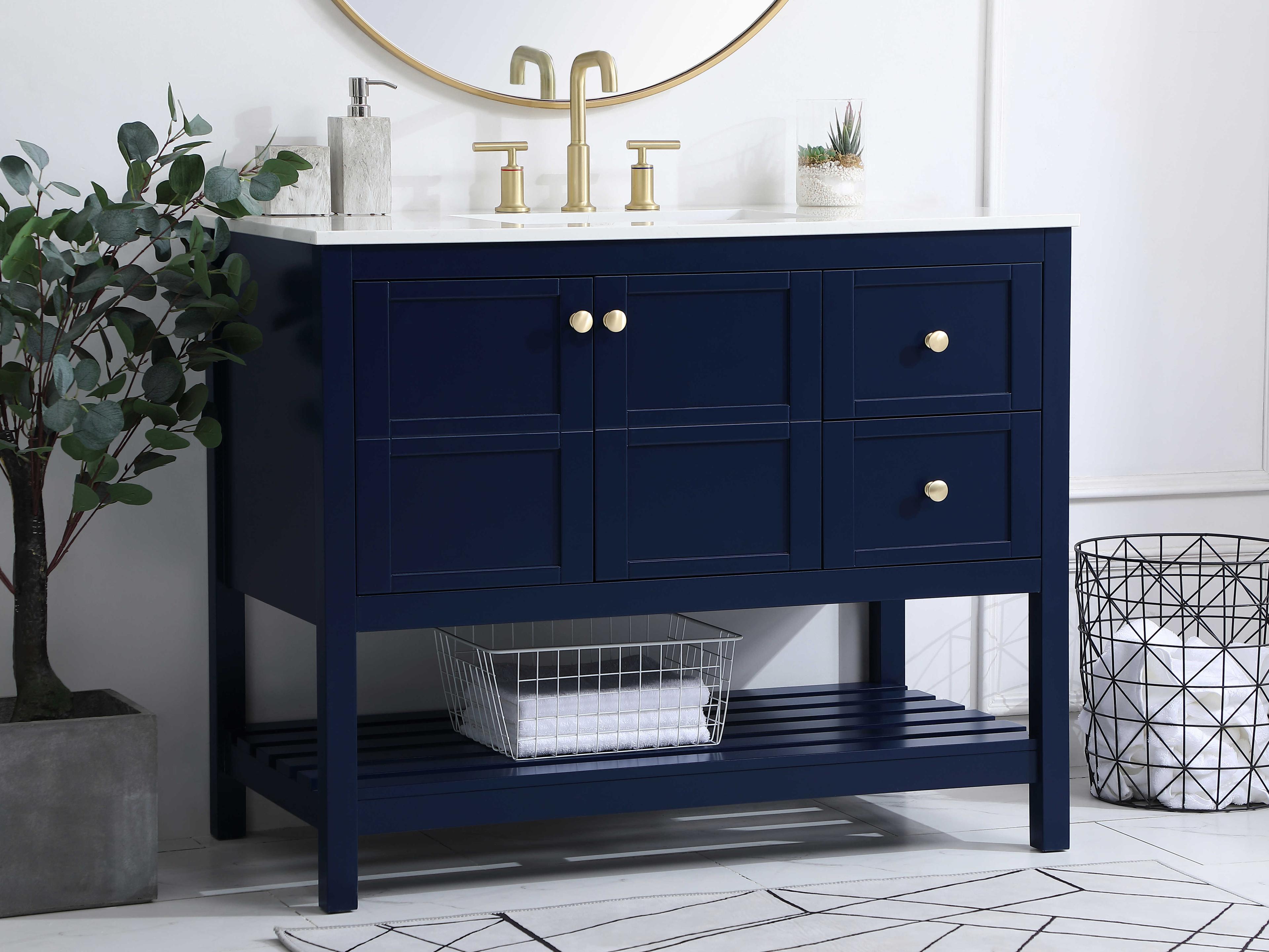 Elegant Lighting Theo Blue 42" Vanity