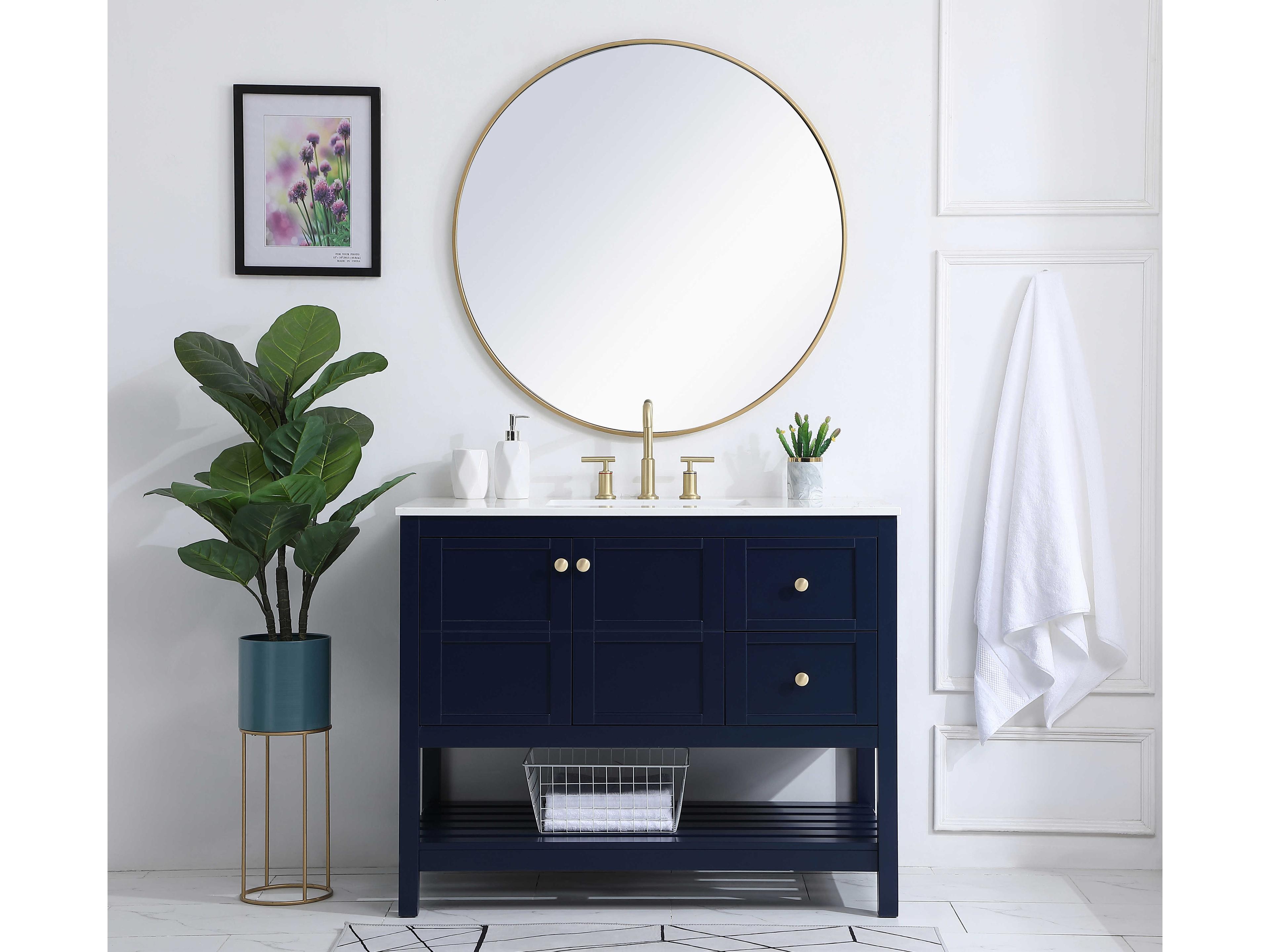 Elegant Lighting Theo Blue 42" Vanity