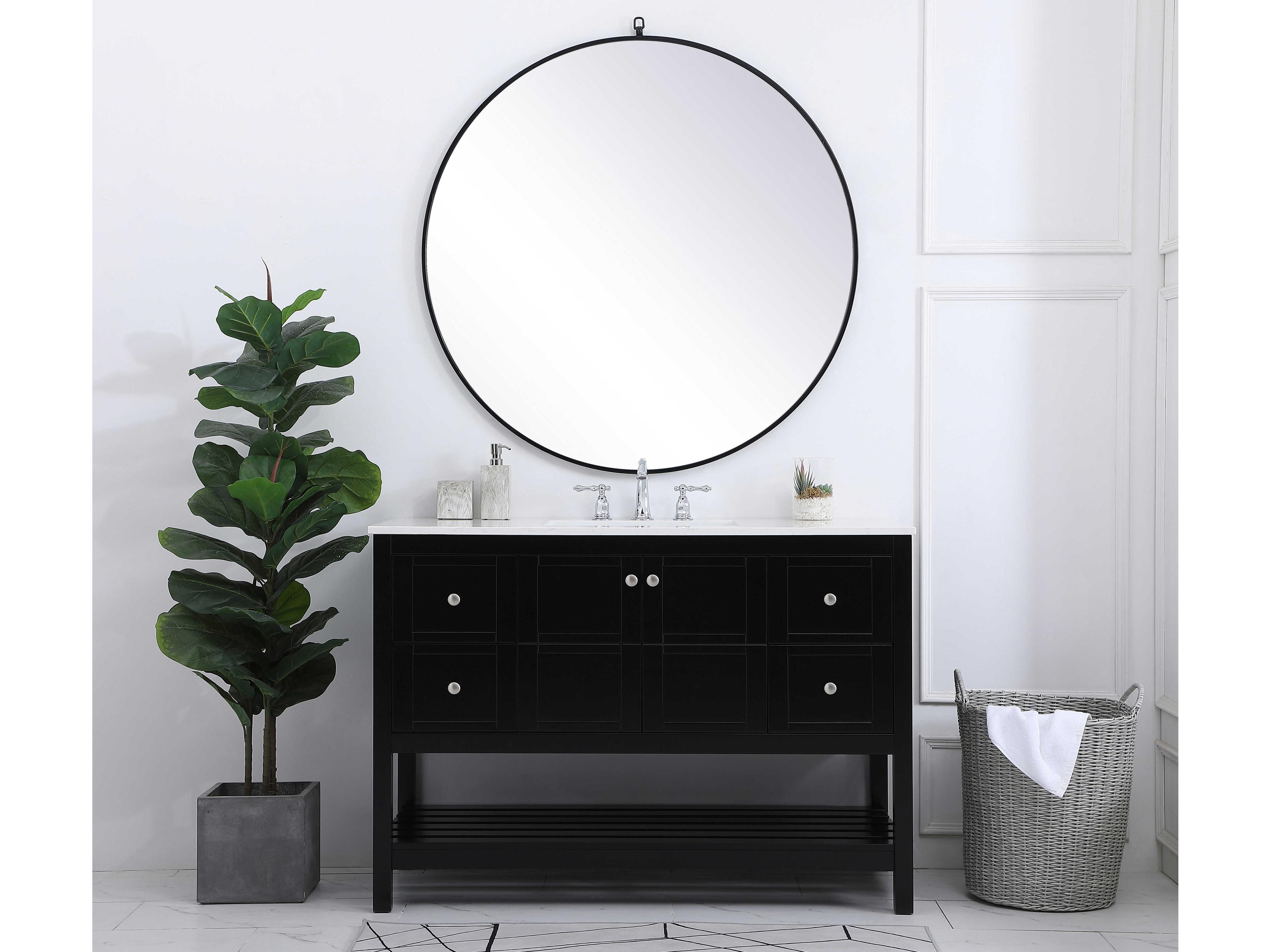Elegant Lighting Theo Black 48" Vanity