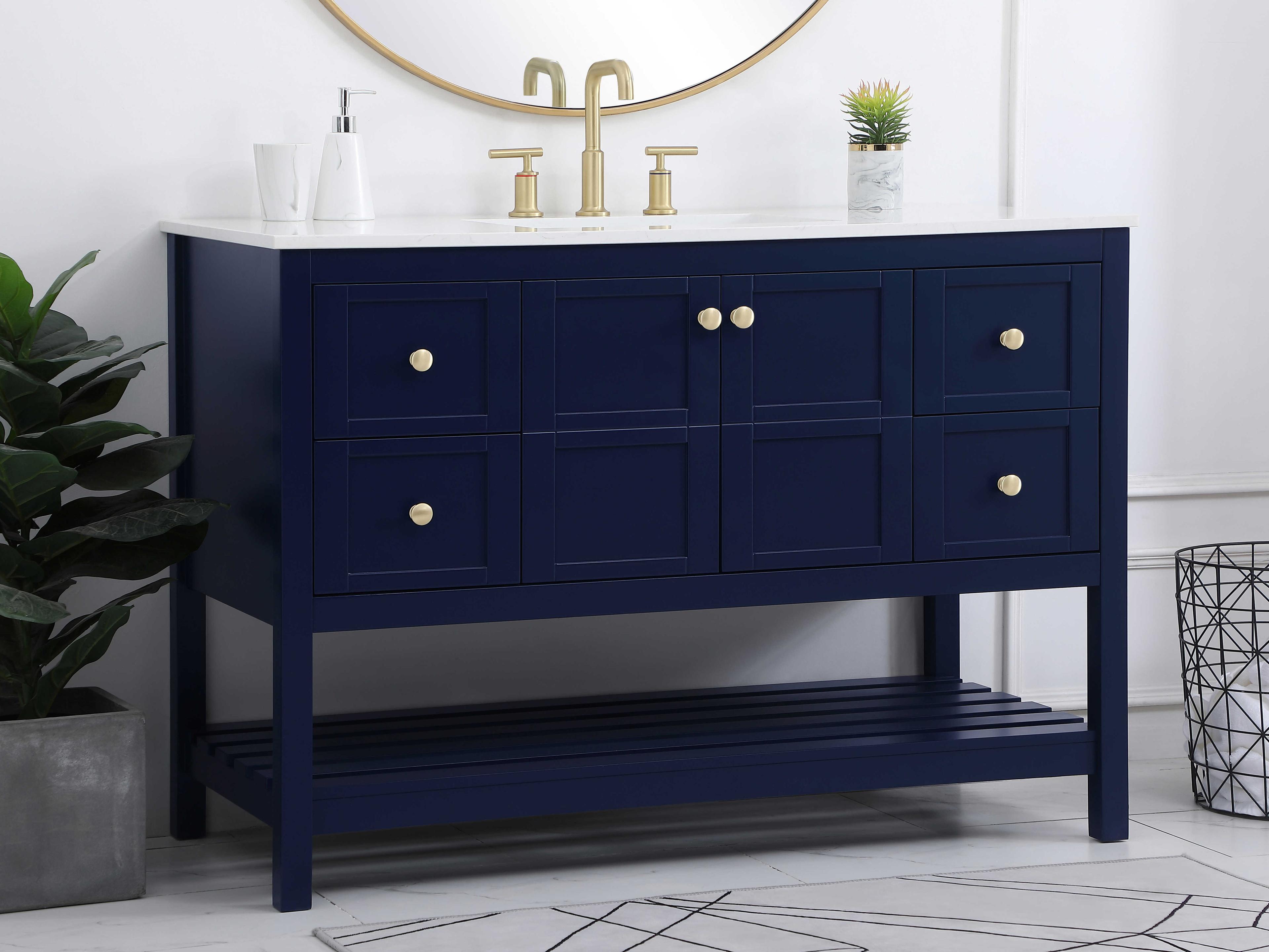 Elegant Lighting Theo Blue 48" Vanity