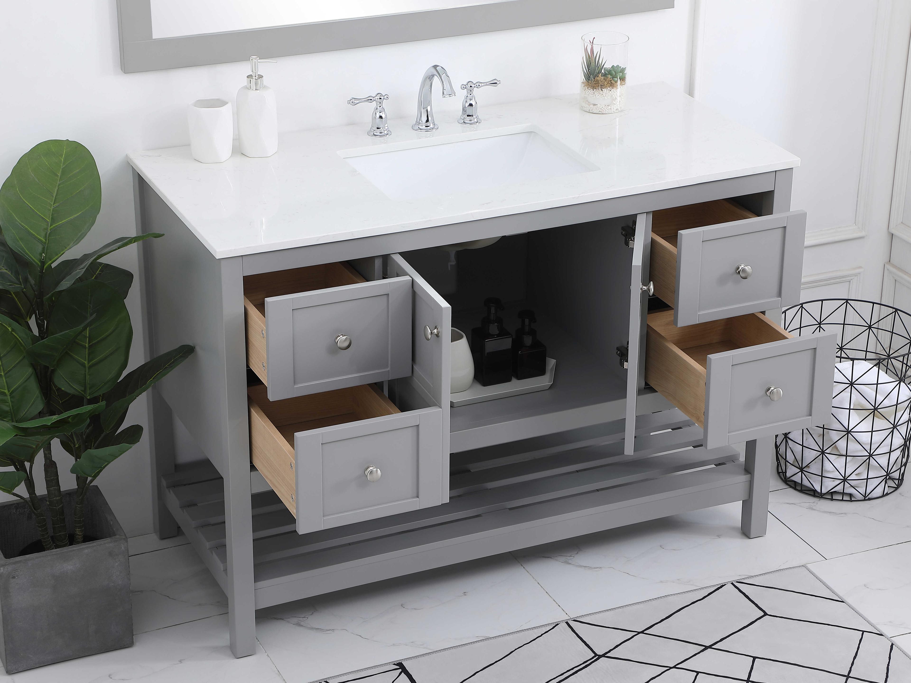 Elegant Lighting Theo Gray 48" Vanity