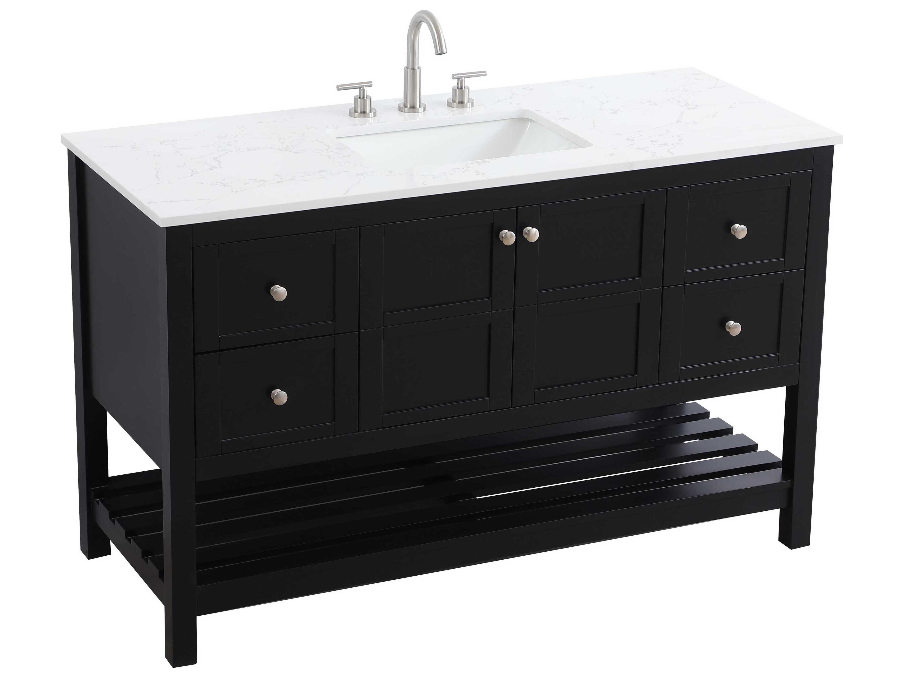 Elegant Lighting Theo Black Vanity