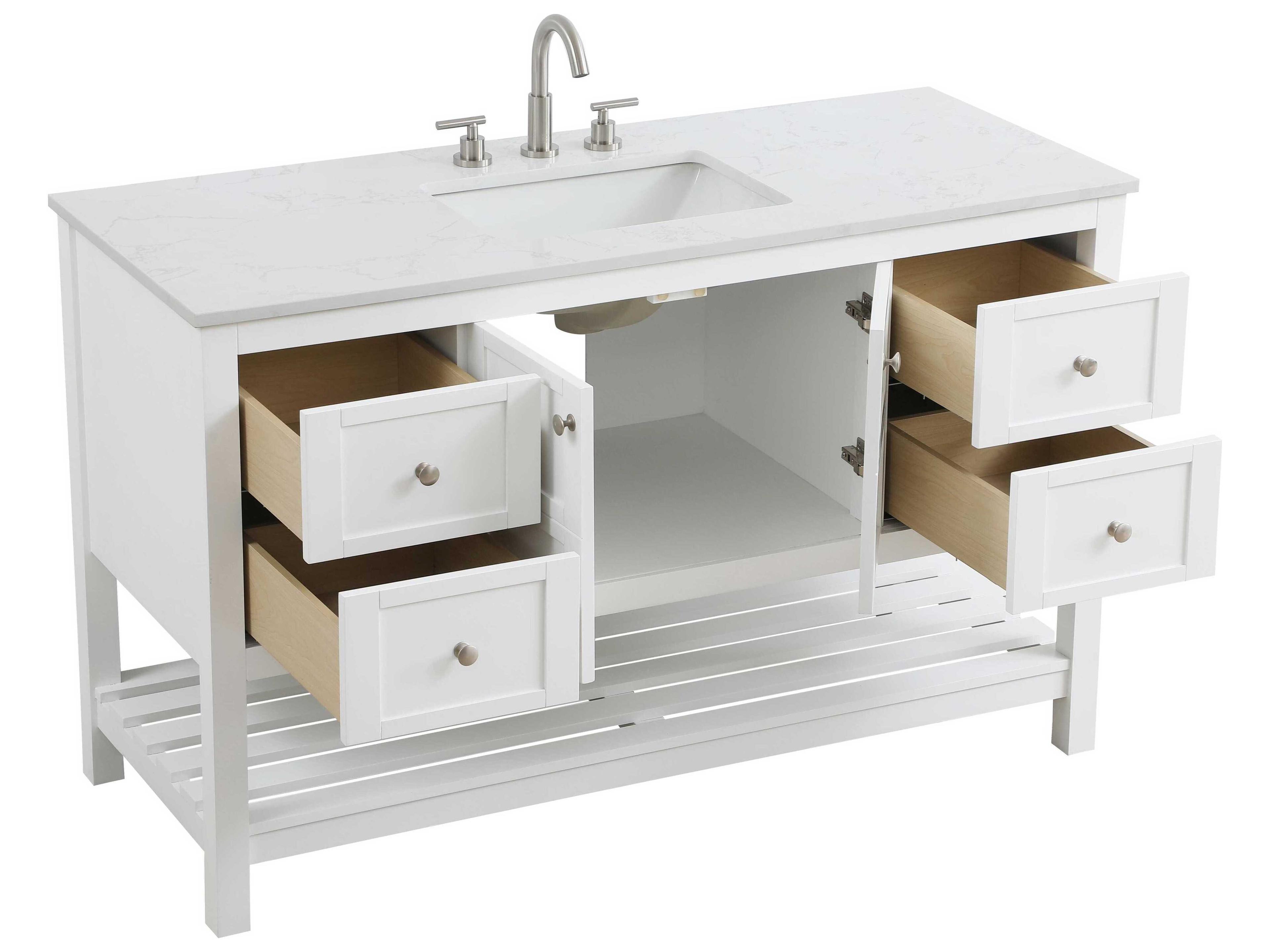 Elegant Lighting Theo White Vanity
