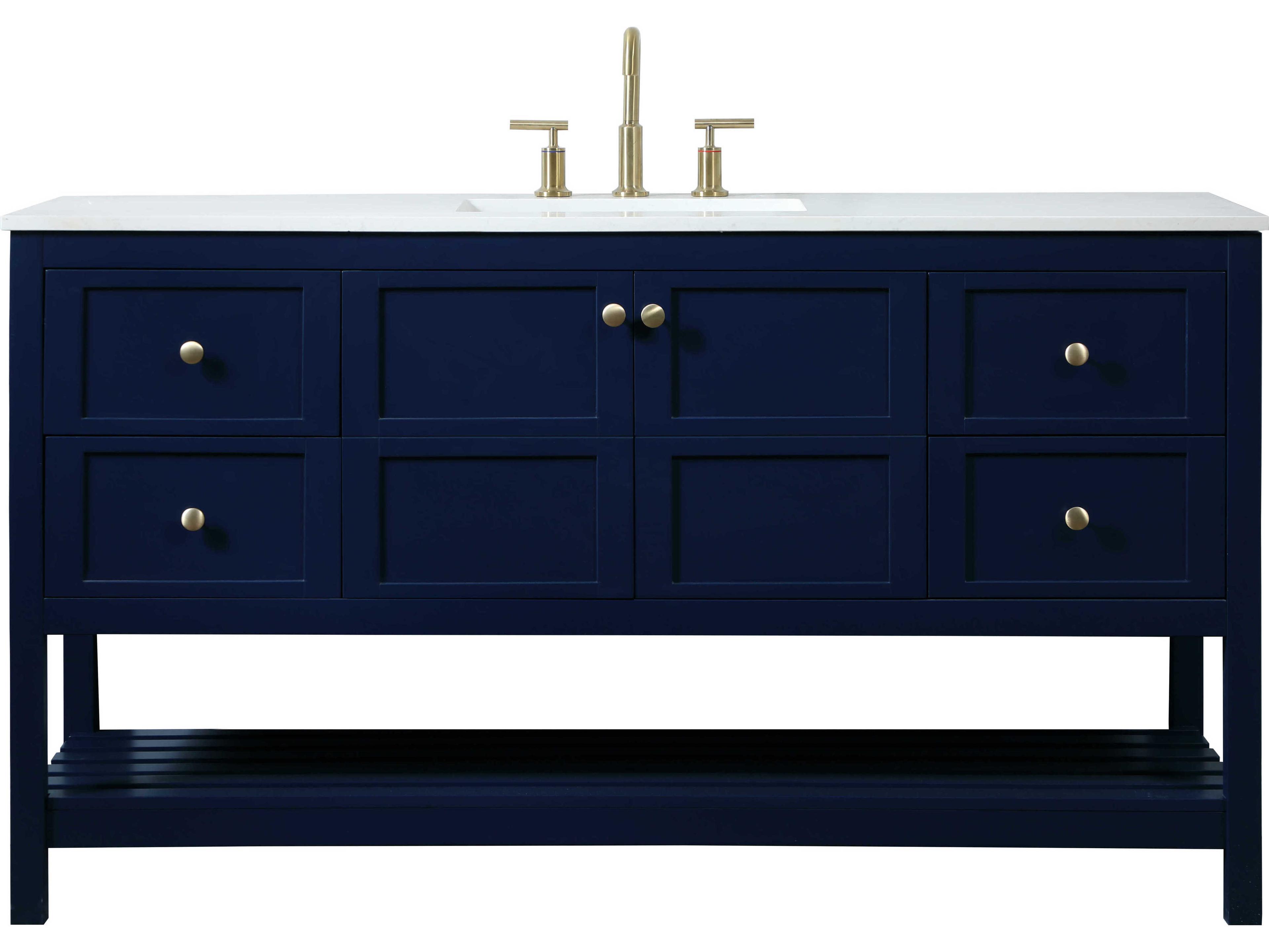 Elegant Lighting Theo Blue 60" Vanity