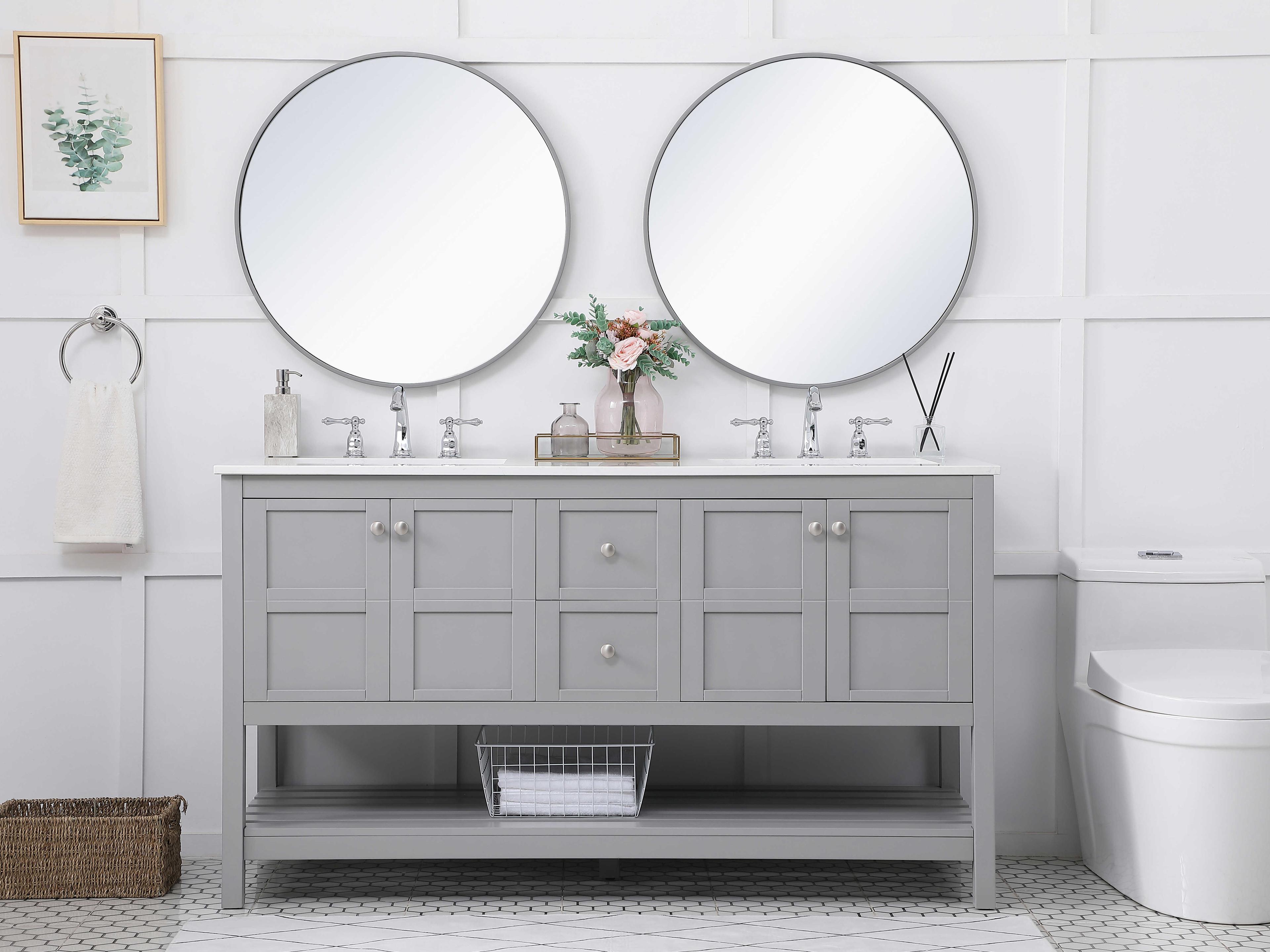 Elegant Lighting Theo Gray 60" Vanity