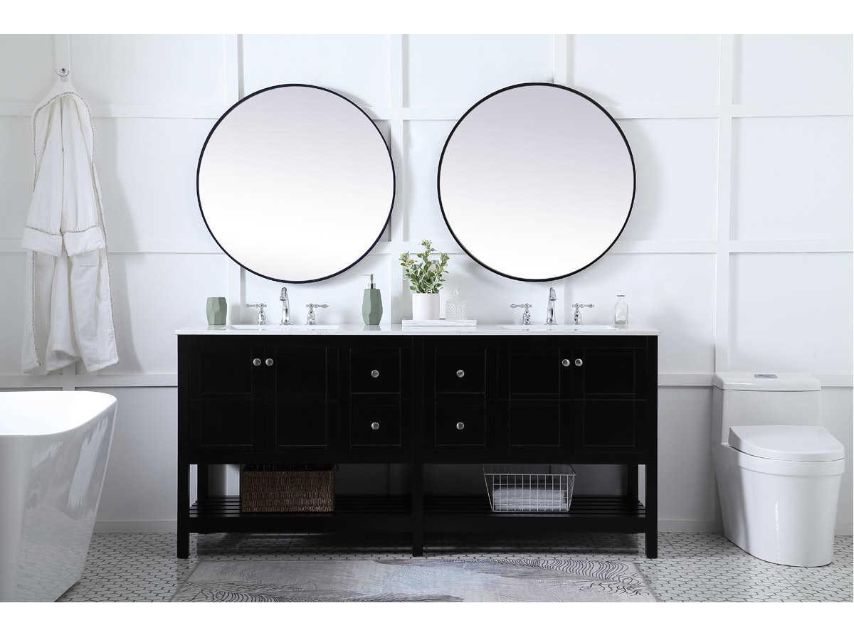 Elegant Lighting Theo Black 72" Vanity