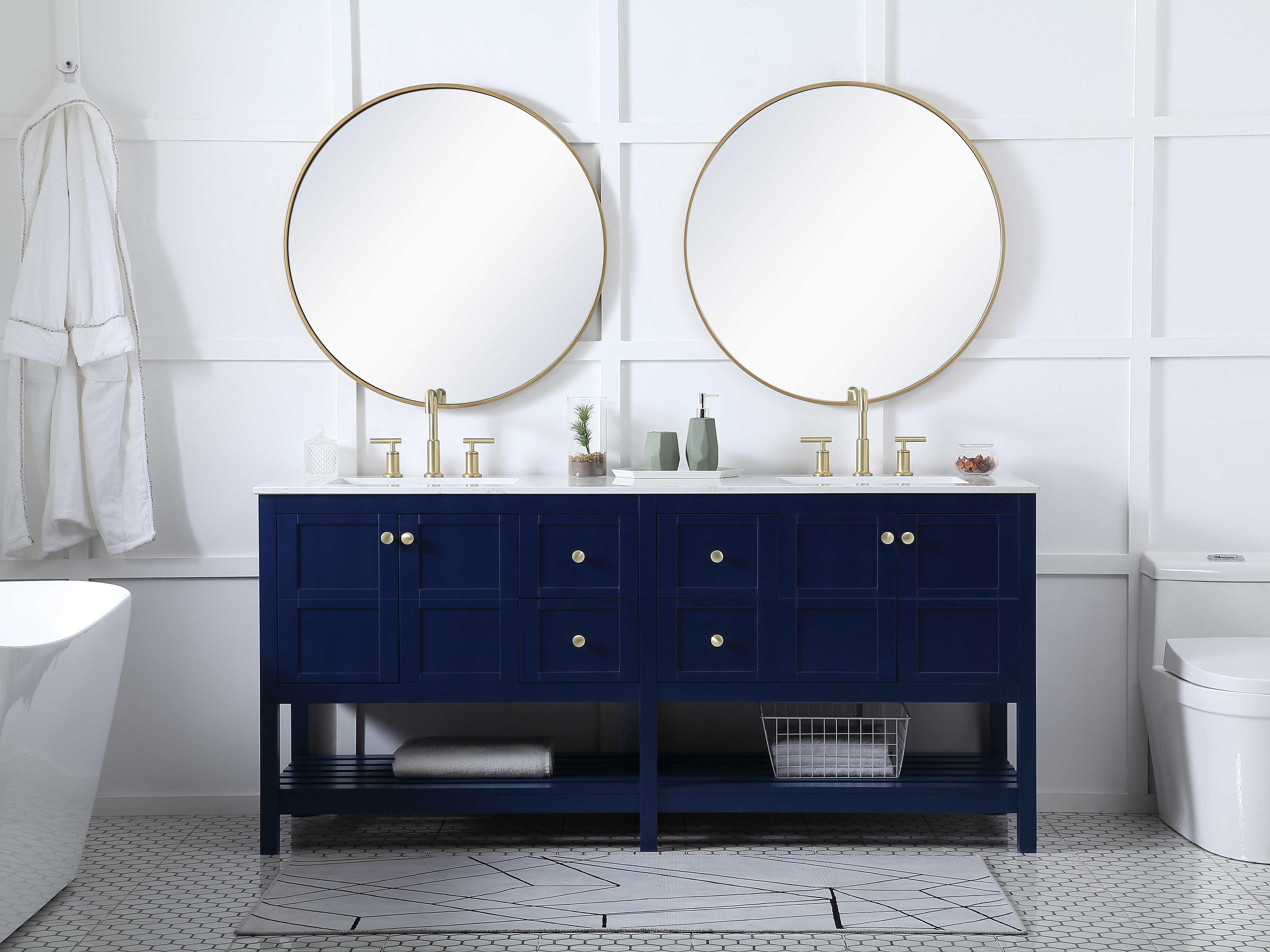 Elegant Lighting Theo Blue 72" Vanity