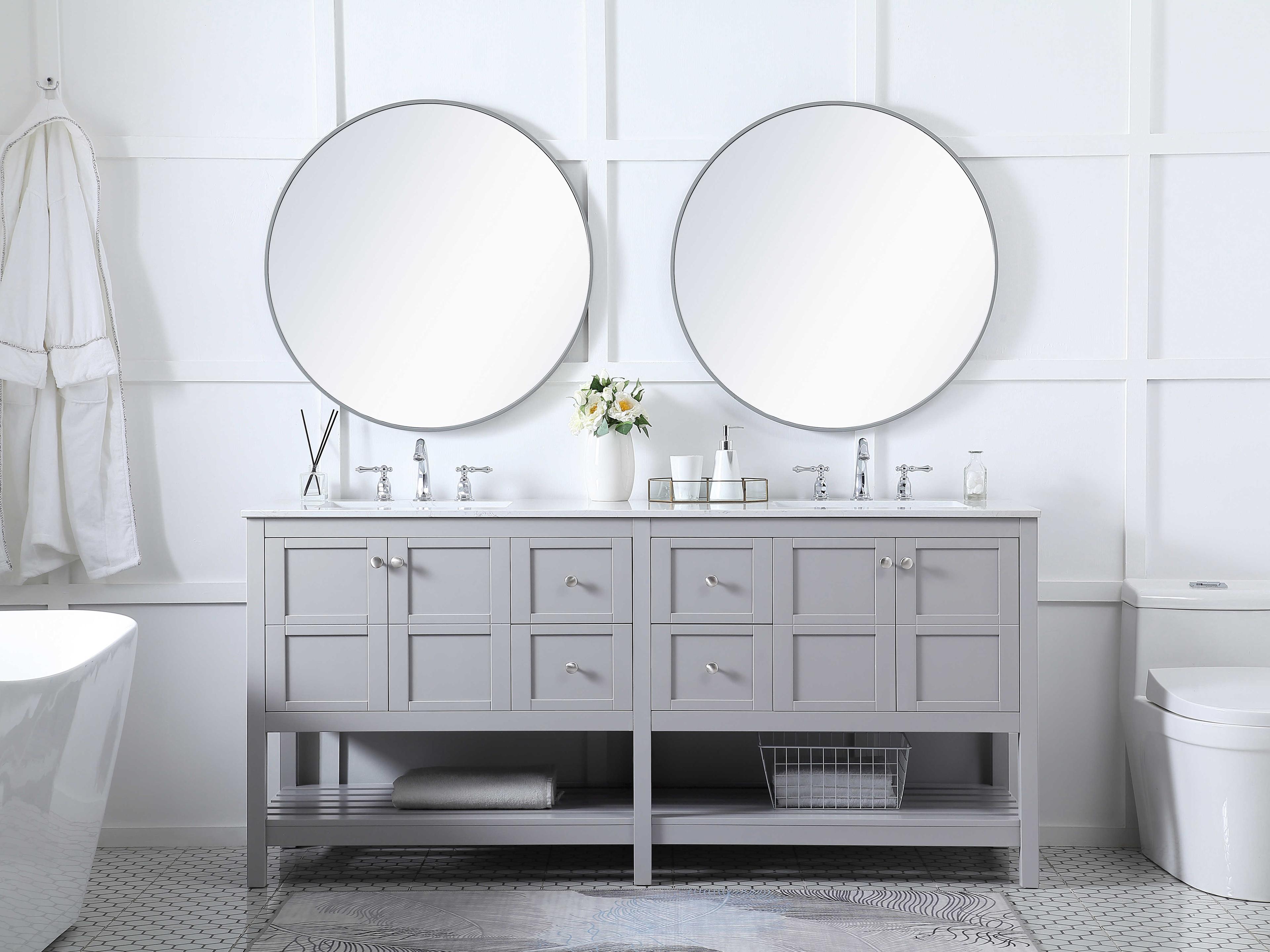 Elegant Lighting Theo Gray 72" Vanity