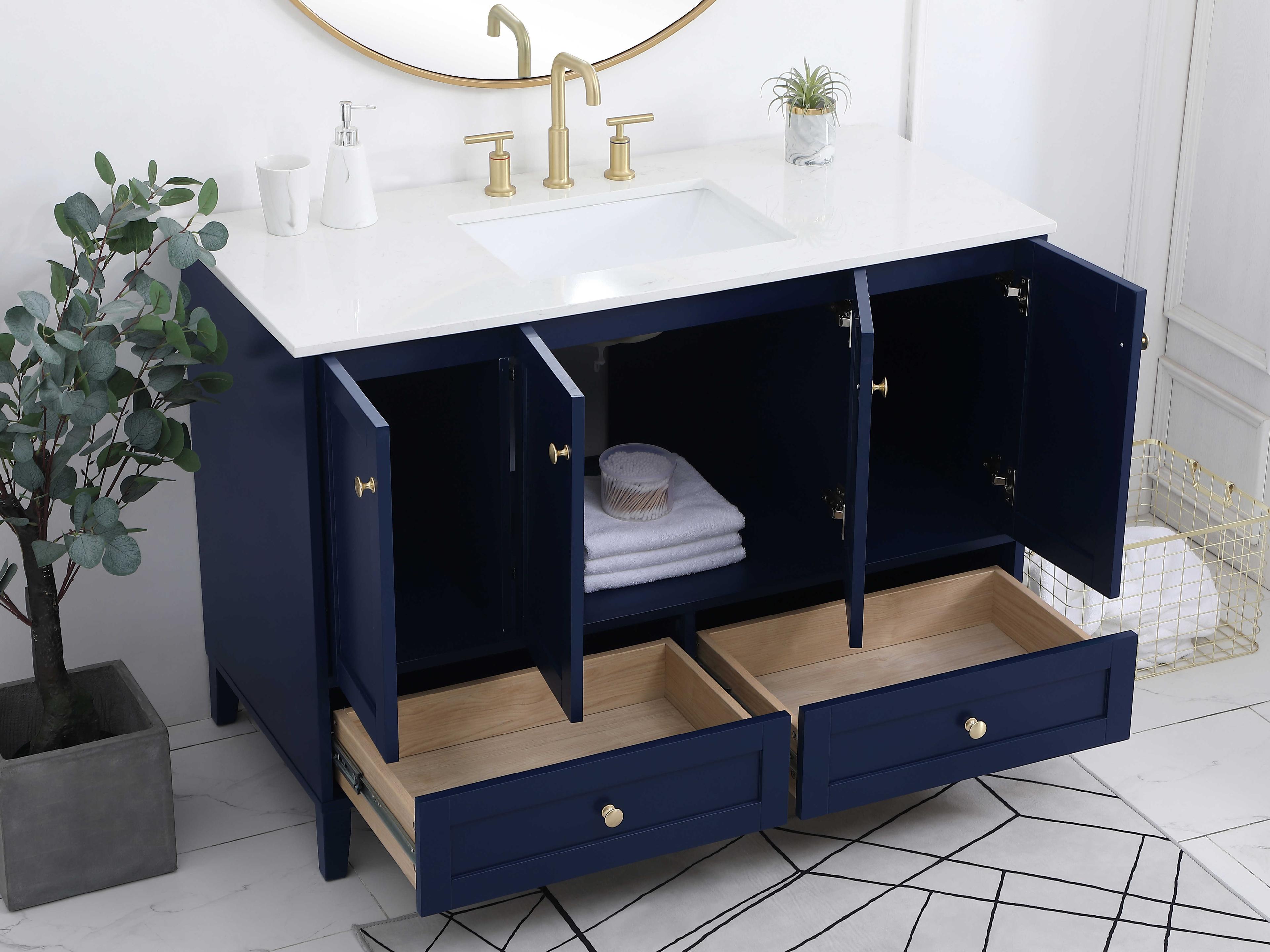 Elegant Lighting Sommerville Blue 48" Vanity