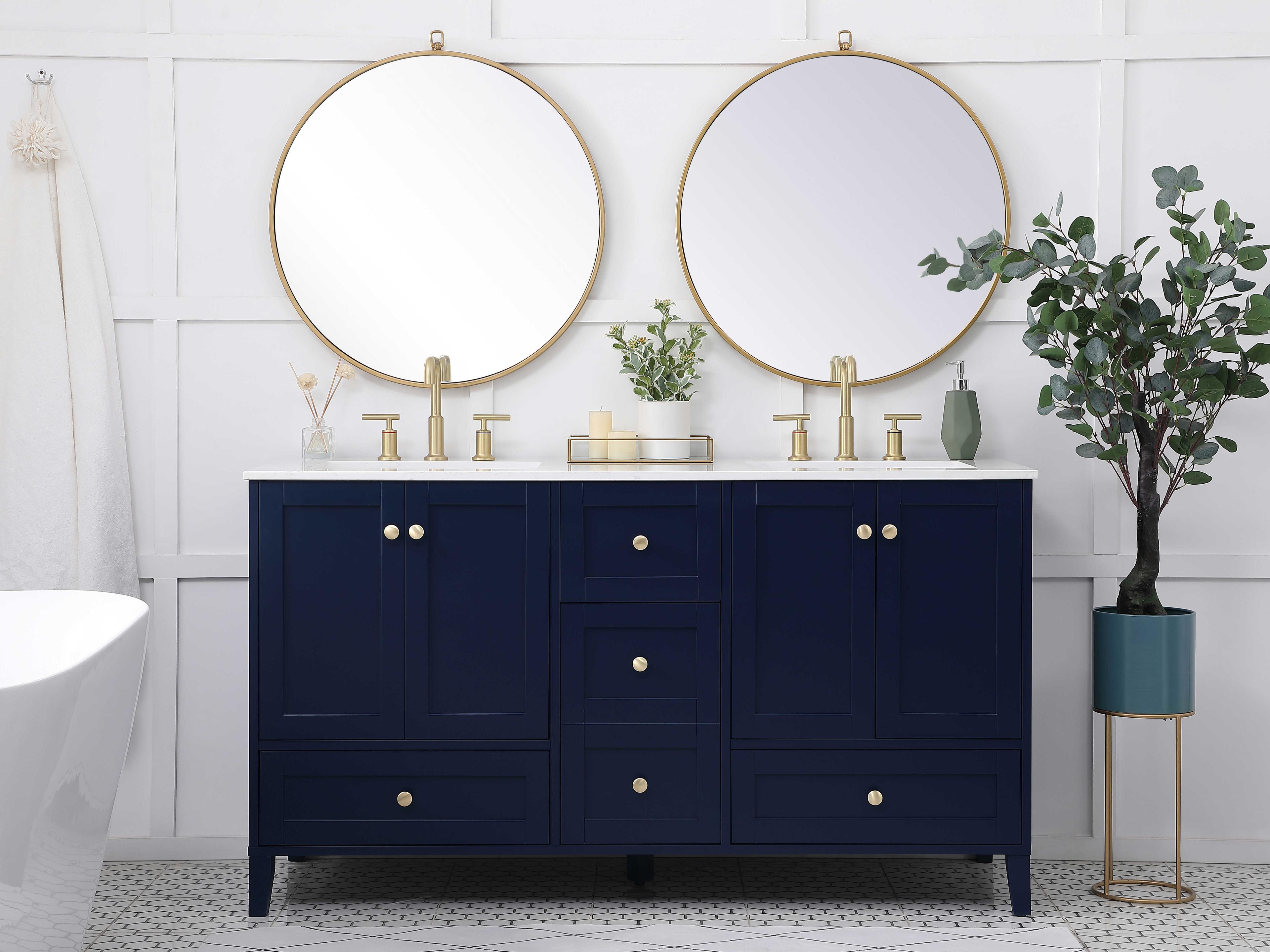 Elegant Lighting Sommerville Blue 60" Vanity