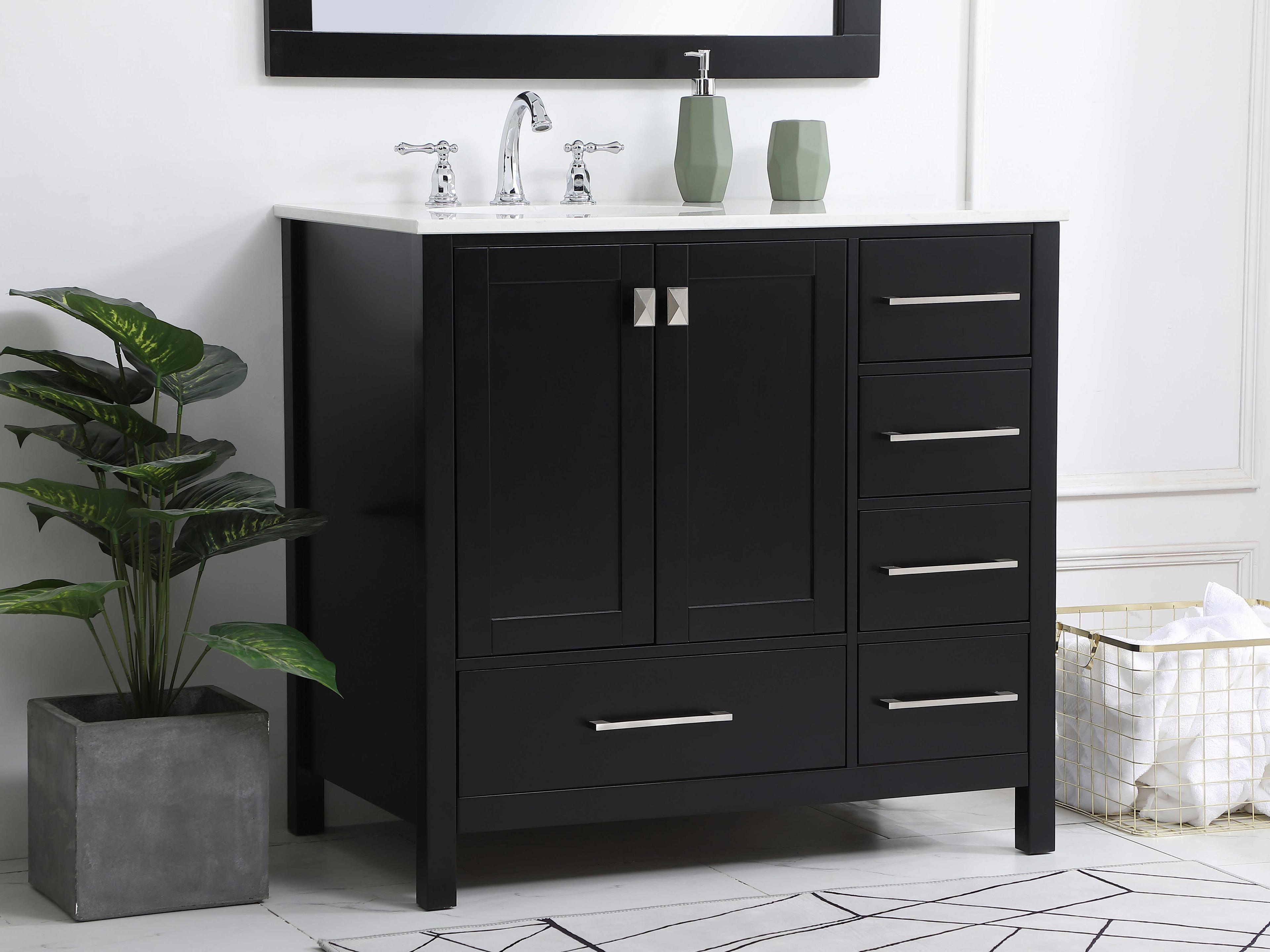 Elegant Lighting Irene Black 36" Vanity