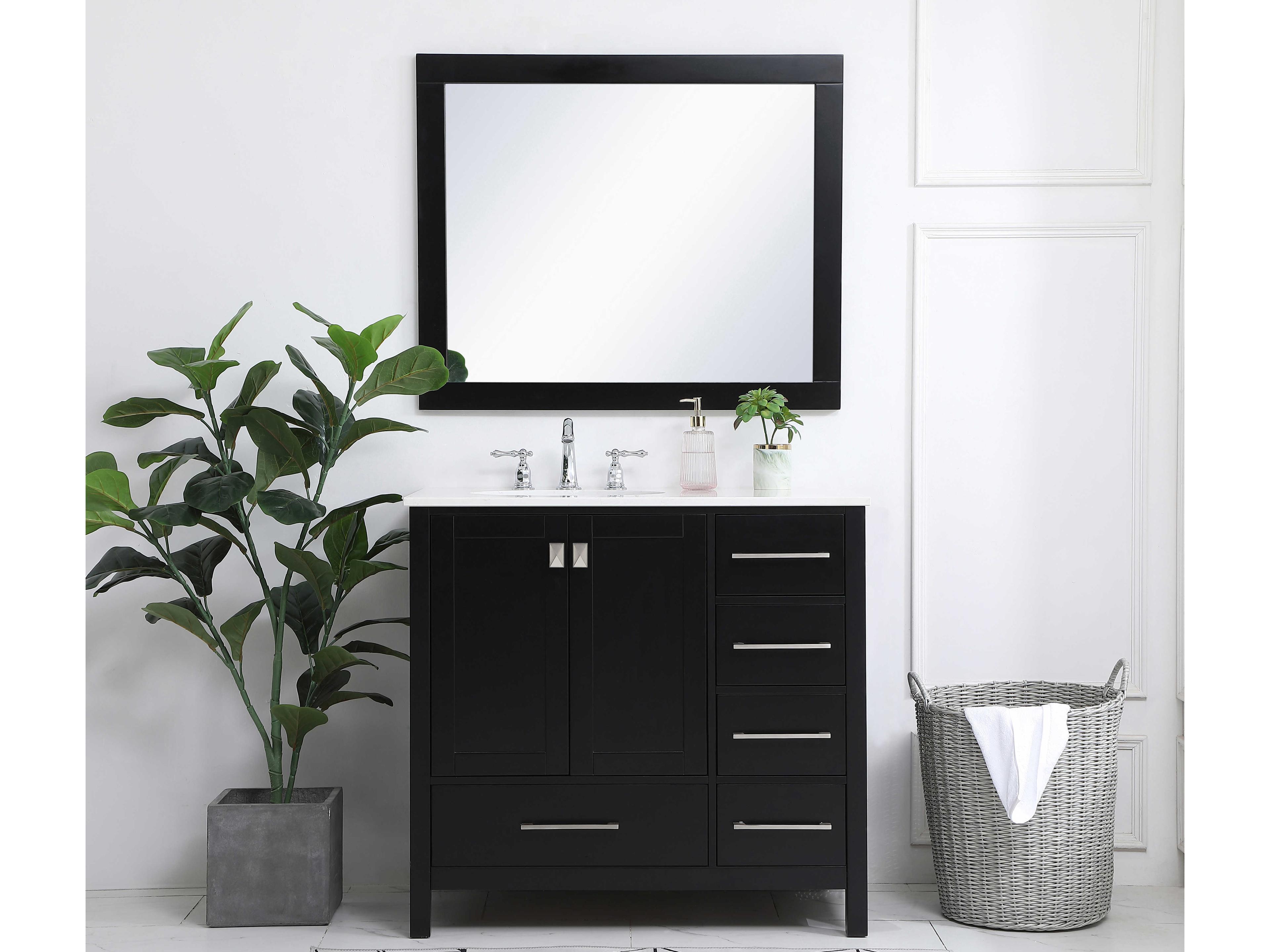 Elegant Lighting Irene Black 36" Vanity