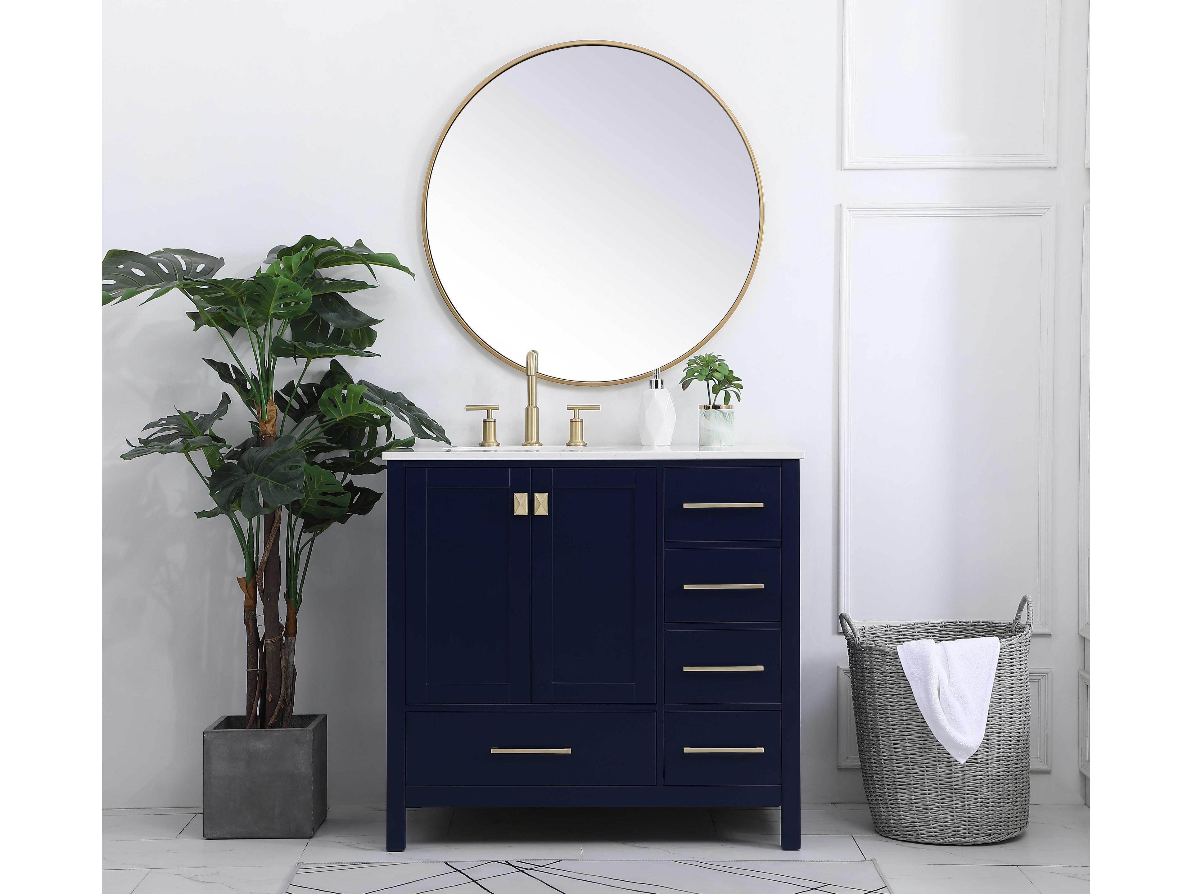 Elegant Lighting Irene Blue 36" Vanity