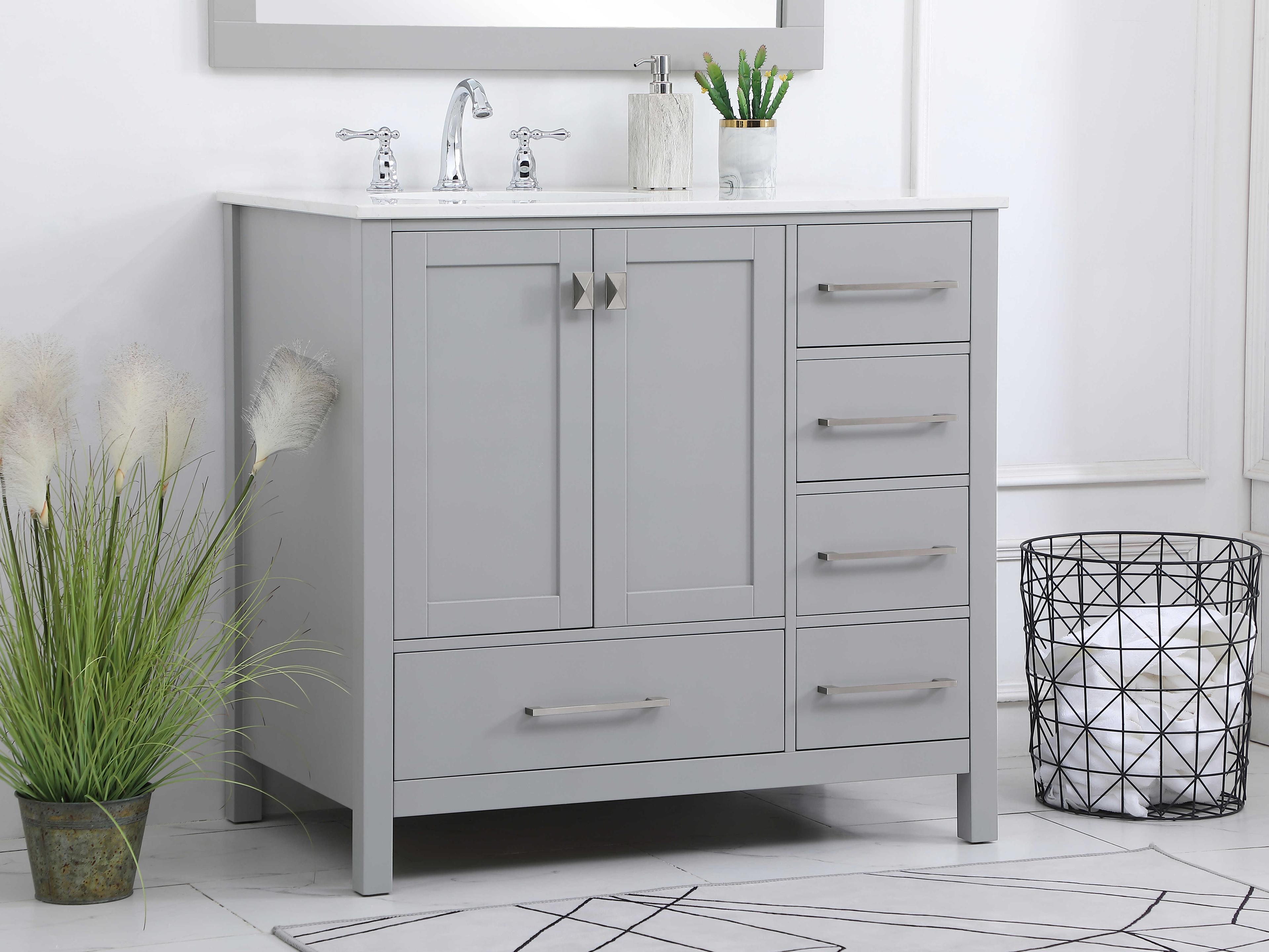 Elegant Lighting Irene Gray 36" Vanity