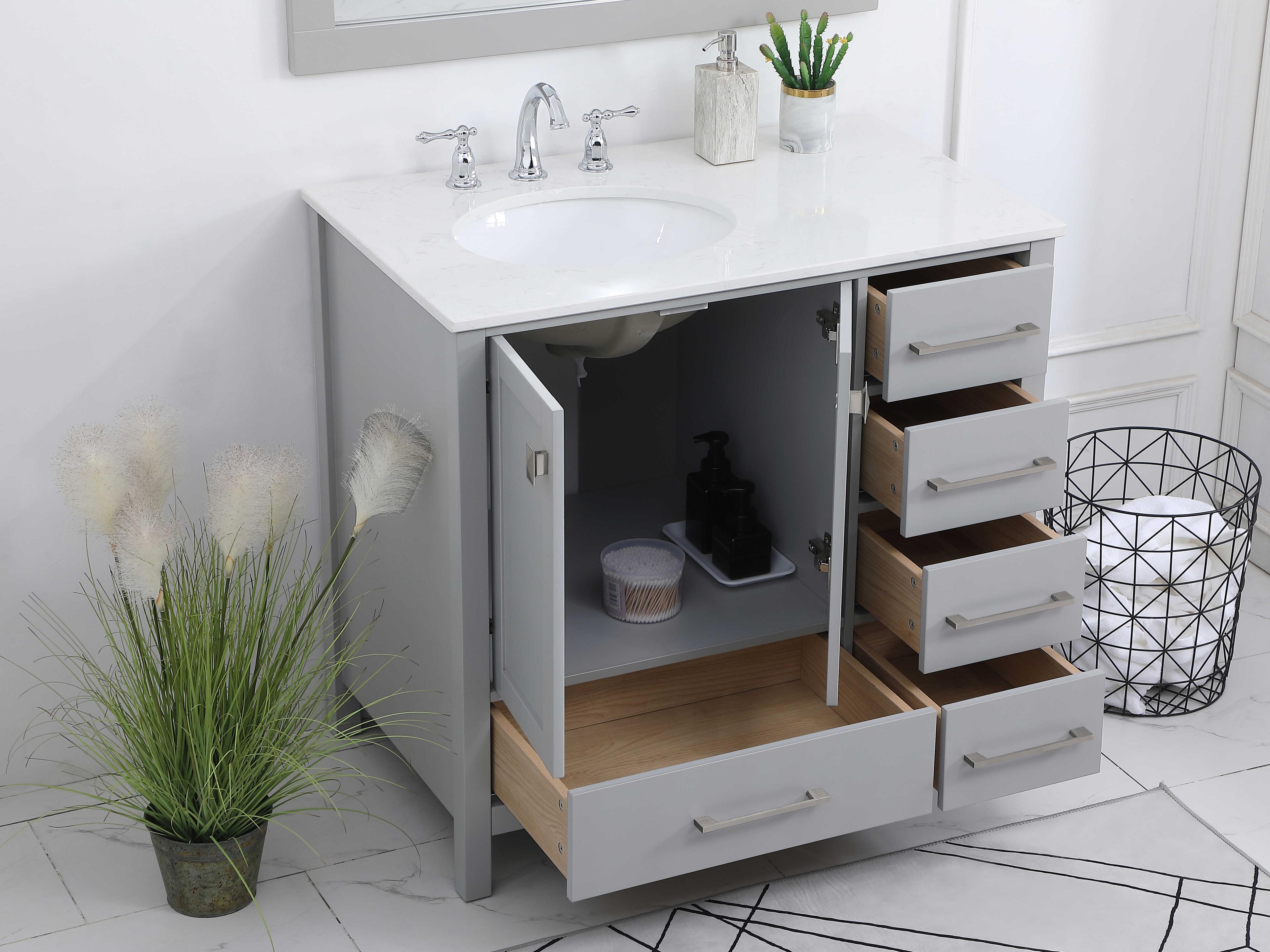 Elegant Lighting Irene Gray 36" Vanity